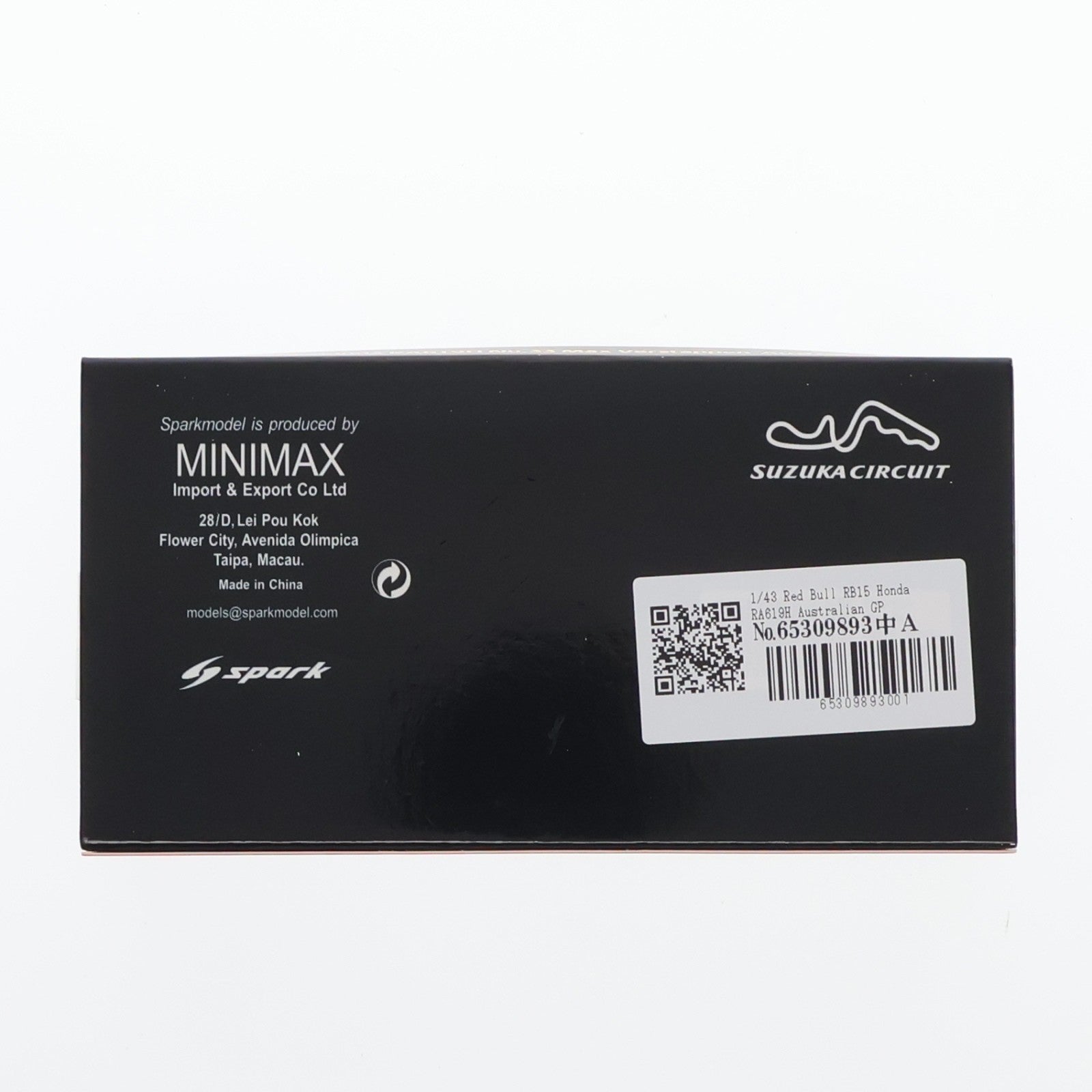 【中古即納】[MDL] 1/43 Red Bull RB15 Honda RA619H Australian GP 2019 Mobil1 #33(ネイビー) 完成品 ミニカー(SCS184) SPARK(スパーク)(19991231)