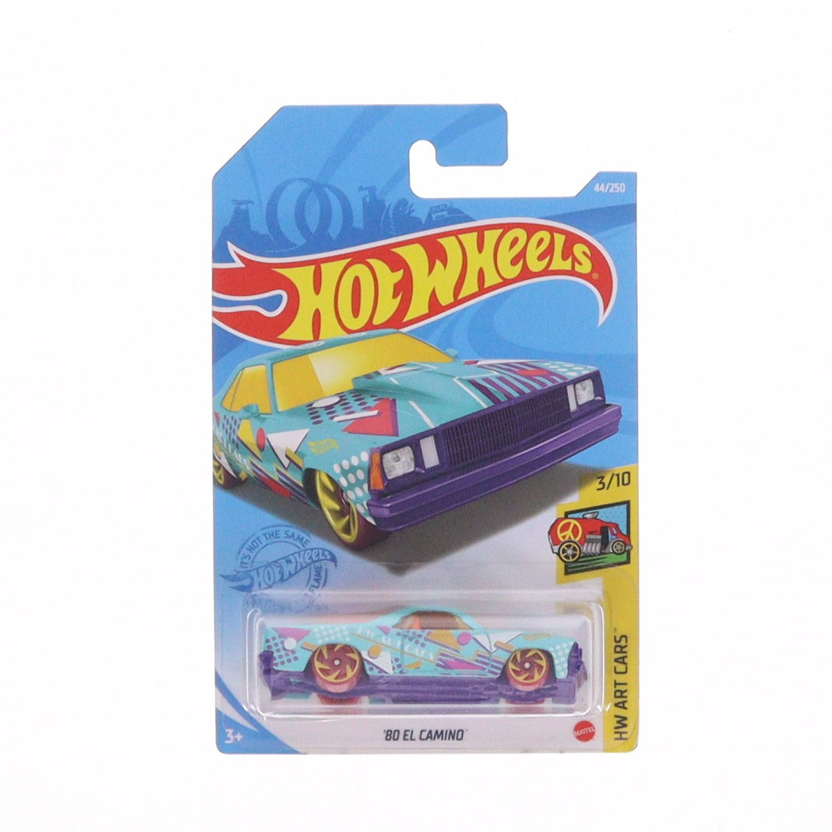 【中古即納】[MDL] Hot Wheels(ホットウィール) HW ART CAR 1/64 '80 EL CAMINO(パステルグリーン×パープル×ホワイト) 完成品 ミニカー(GTB96-M7C5) マテル(20220328)