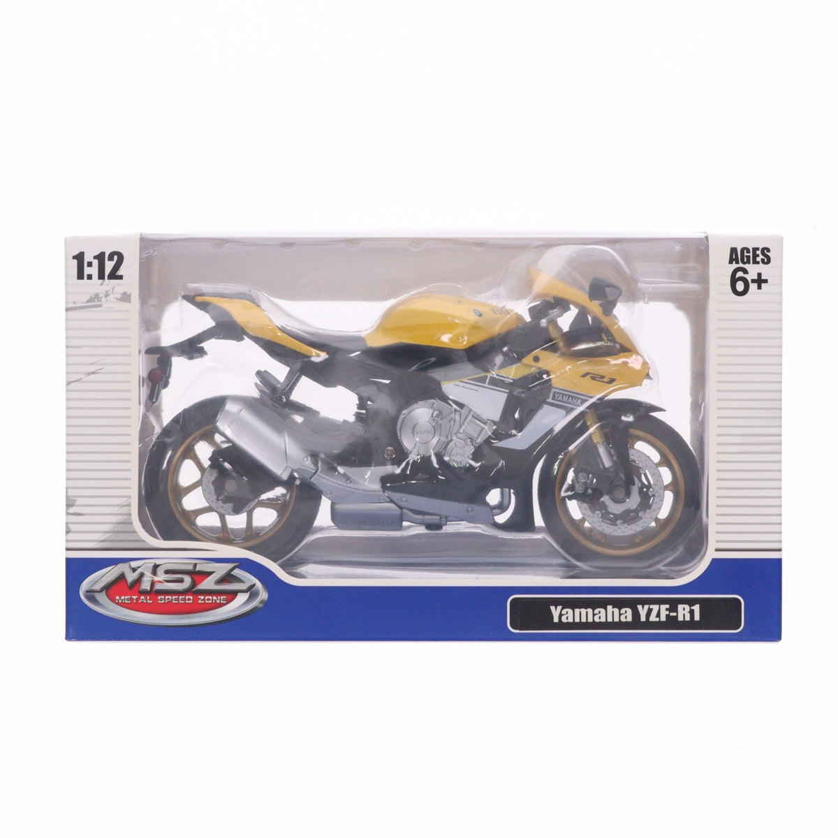 【中古即納】[MDL] 1/12 Yamaha YZF-R1(イエロー×ブラック×ホワイト) METAL SPEED ZONE ミニカー プライズ ピーナッツクラブ(20220328)