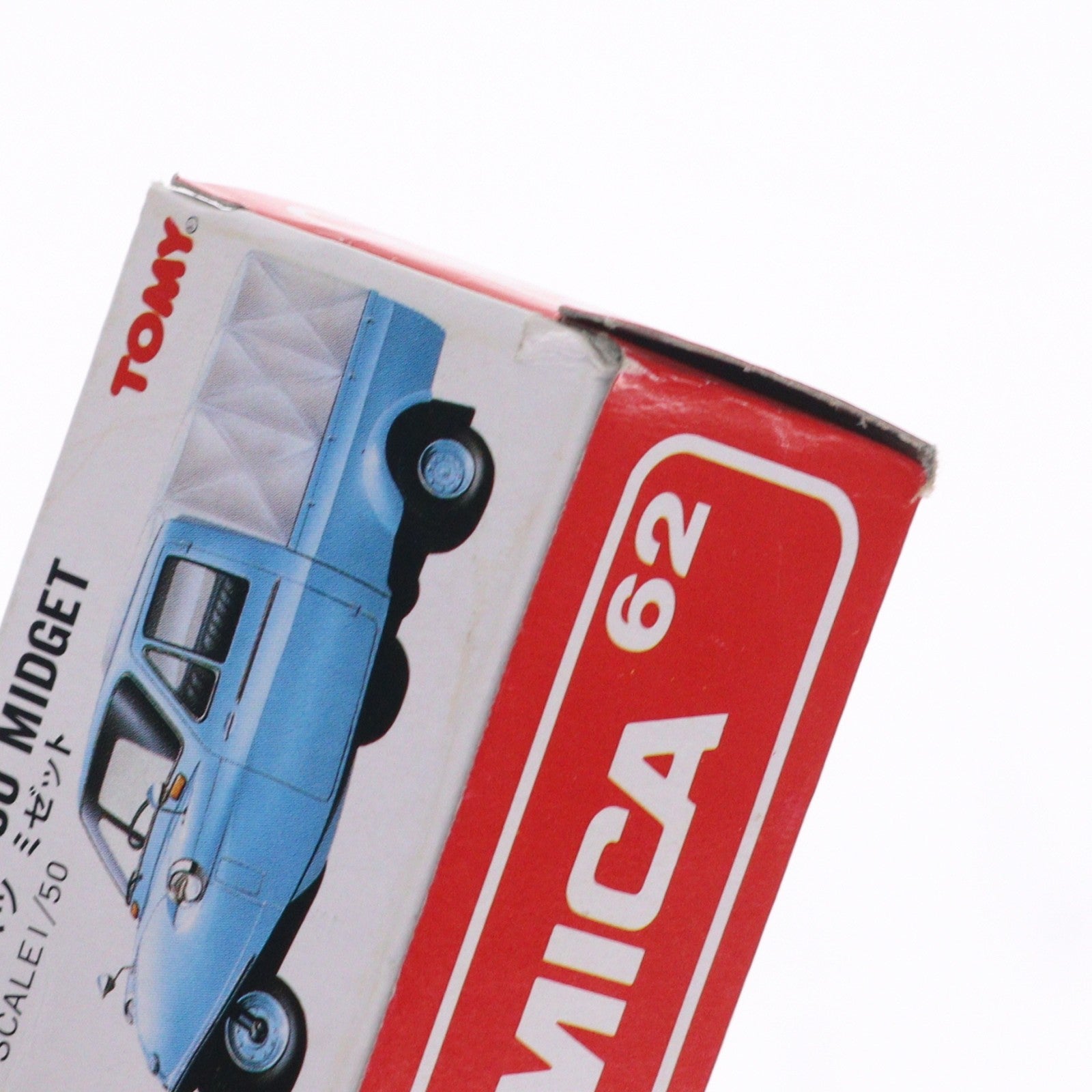 【中古即納】[MDL] トミカ No.62 1/50 ダイハツ ミゼット(スカイブルー×ホワイト/赤箱/日本製) 完成品 ミニカー トミー(19991231)