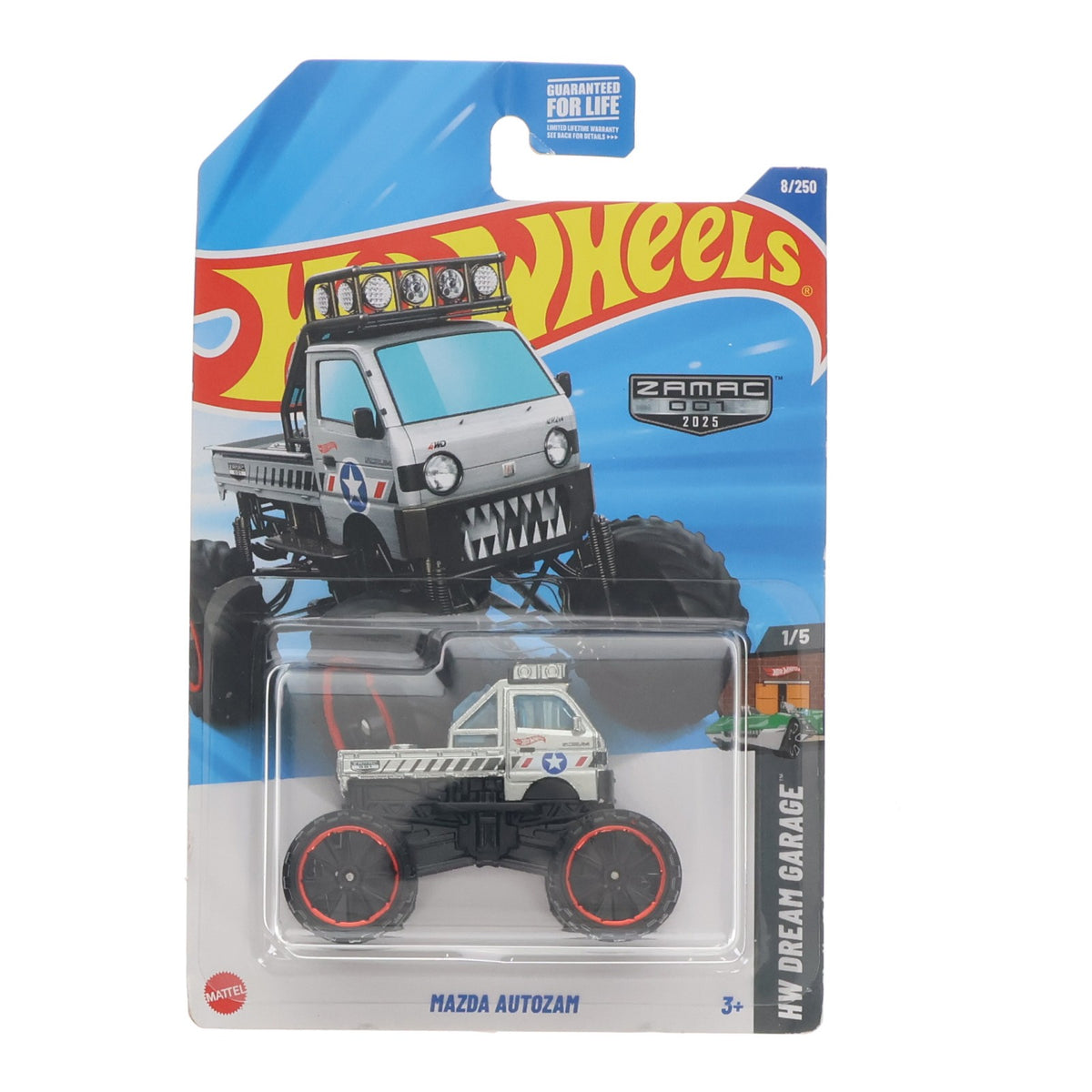【中古即納】[MDL] ZAMAC Walmart限定 Hot Wheels(ホットウィール) HW DREAM GARAGE 1/64 mazda autozam(オートザム)(シルバー) 完成品 ミニカー(HYY10) マテル(20241231)