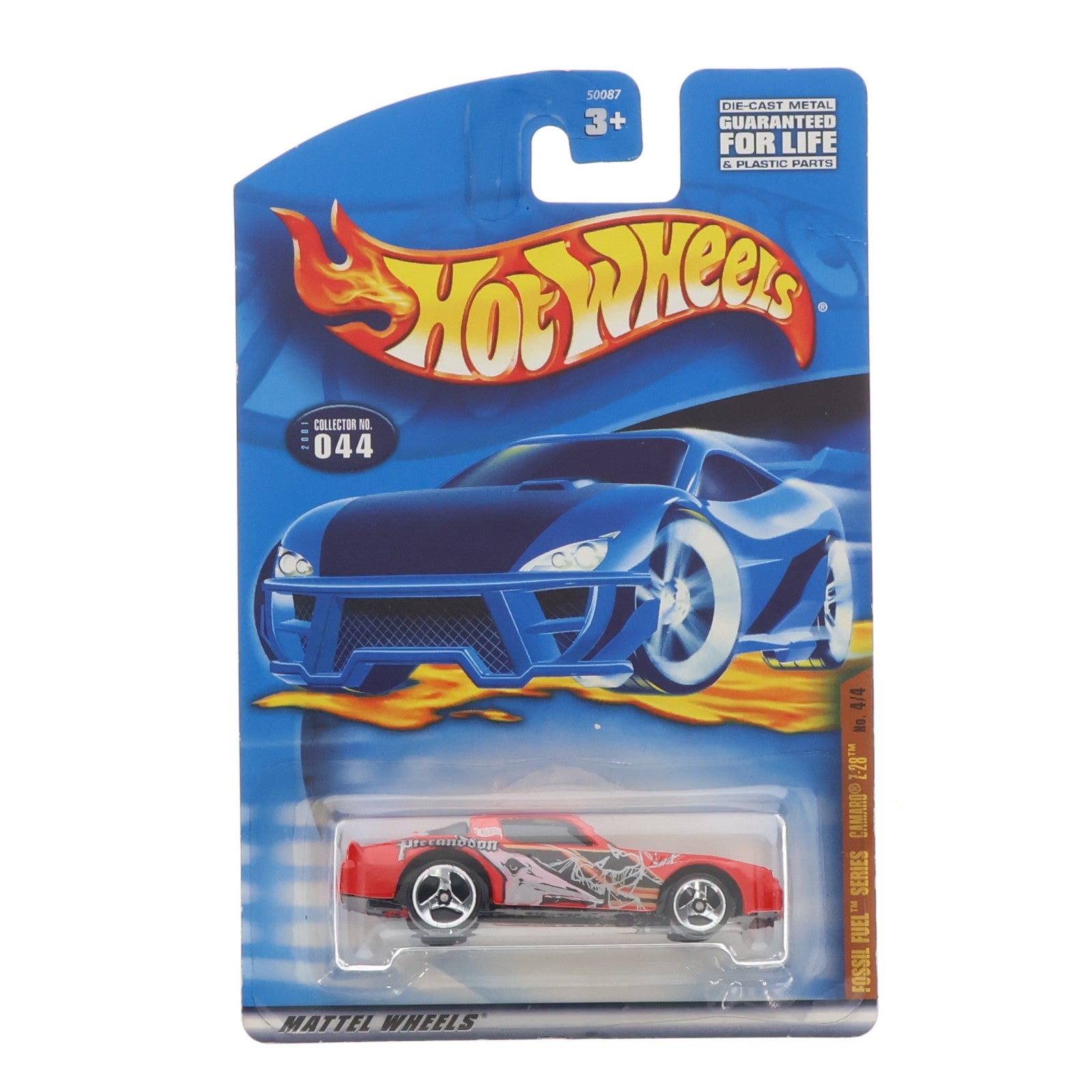【中古即納】[MDL] Hot Wheels(ホットウィール) FOSSIL FUEL SERIES 1/64 CAMARO 7-28(レッド×ブラック) 完成品 ミニカー(50087-0910) マテル(20010131)