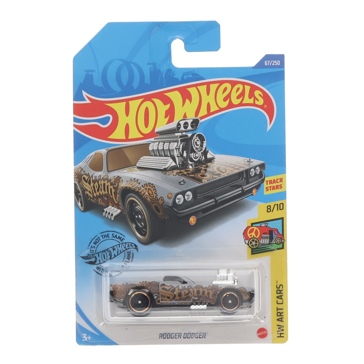 【中古即納】[MDL] Hot Wheels(ホットウィール) HW ART CARS 1/64 RODGER DODGER(グレー×ゴールド) 完成品 ミニカー(GHD92) マテル(20200131)