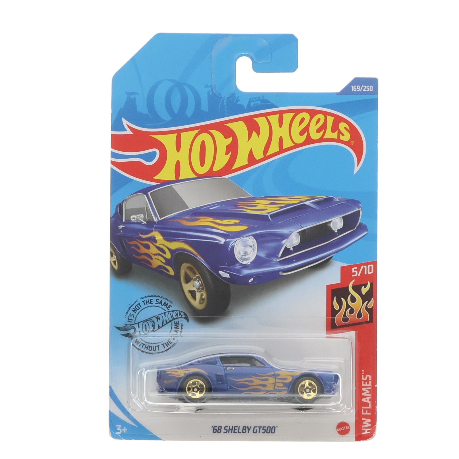 【中古即納】[MDL] Hot Wheels(ホットウィール) HW FLAME 1/64 '68 SHELBY GT500(ブルー×ゴールド) 完成品 ミニカー(GHD60) マテル(20200630)
