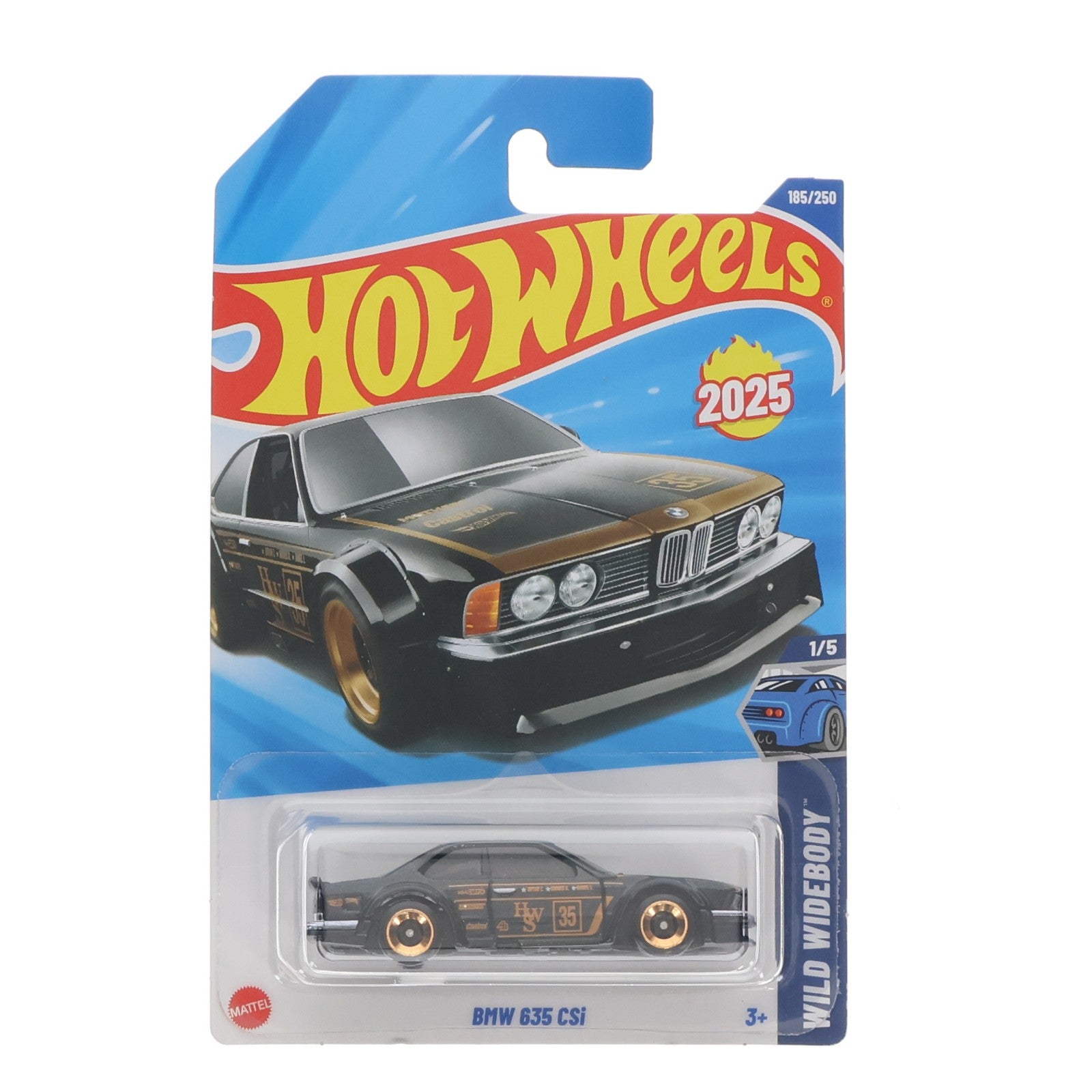 【中古即納】[MDL] Hot Wheels(ホットウィール) WILD WIDEBODY 1/64 BMW 635 Csi(ブラック×ゴールド) 完成品 ミニカー(HYW38) マテル(20250930)