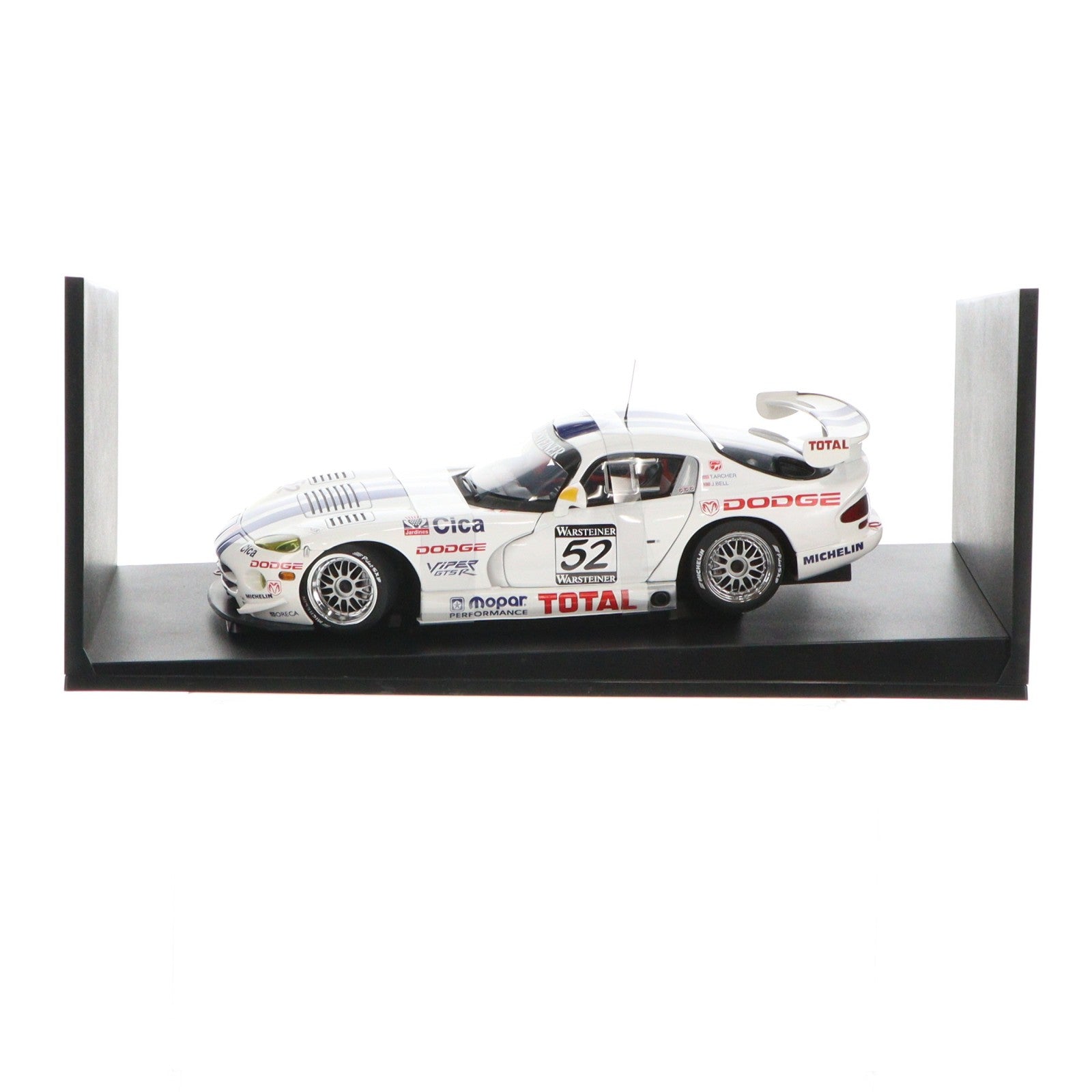 【中古即納】[MDL] 1/18 ダッジ バイパー GTS-R セブリング 1997 Cica #52(ホワイト×ブルー) 完成品 ミニカー(89722)(海外流通版) AUTOart(オートアート)(19991231)