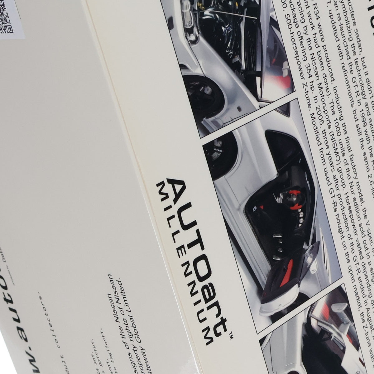 【中古即納】[MDL] 1/18 NISMO R34 GT-R Z-TUNE Z2 シルバー 完成品 ミニカー(77356) AUTOart(オートアート)(20070210)
