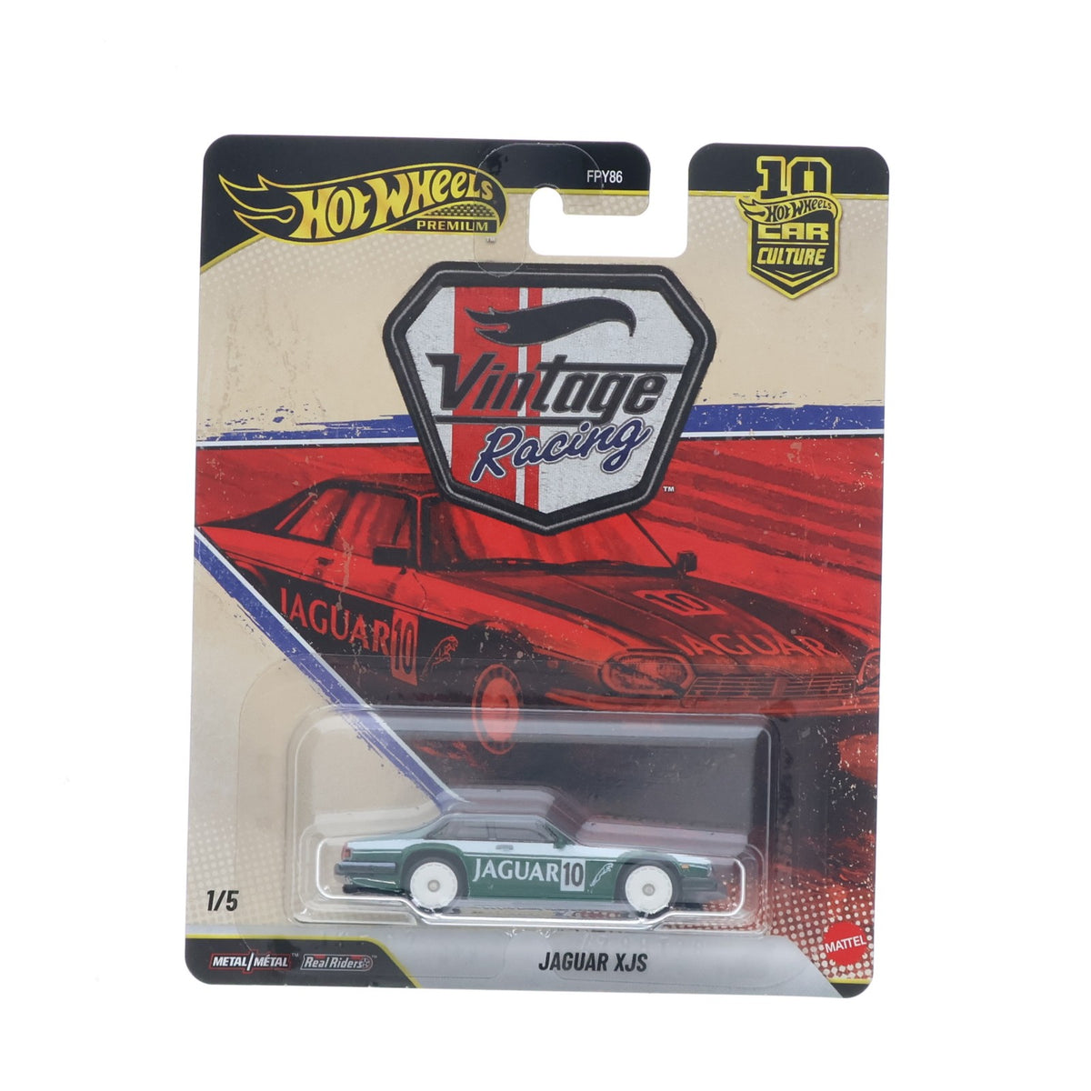 【中古即納】[MDL] Hot Wheels PREMIUM CAR CULTURE Vintage Racing(ホットウィール プレミアム カーカルチャー ヴィンテージレーシング) 1/64 ジャガー XJS 完成品 ミニカー(JKF02-9866) マテル(20260905)