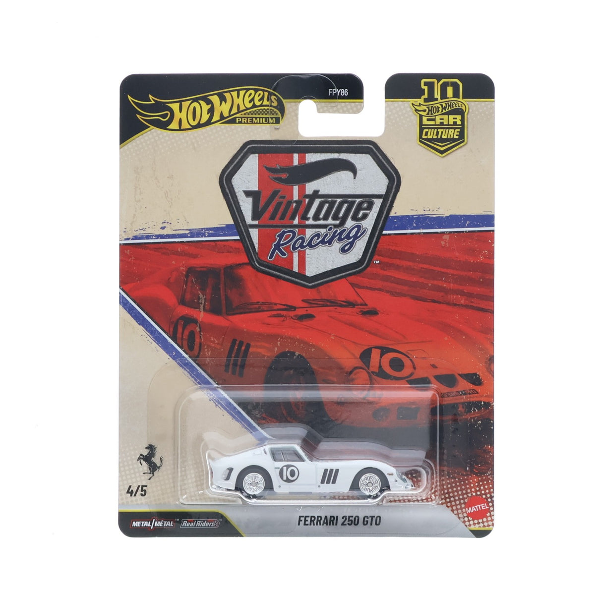 【中古即納】[MDL] Hot Wheels PREMIUM CAR CULTURE Vintage Racing(ホットウィール プレミアム カーカルチャー ヴィンテージレーシング) 1/64 フェラーリ 250 GTO 完成品 ミニカー(JKF25-9866) マテル(20260905)