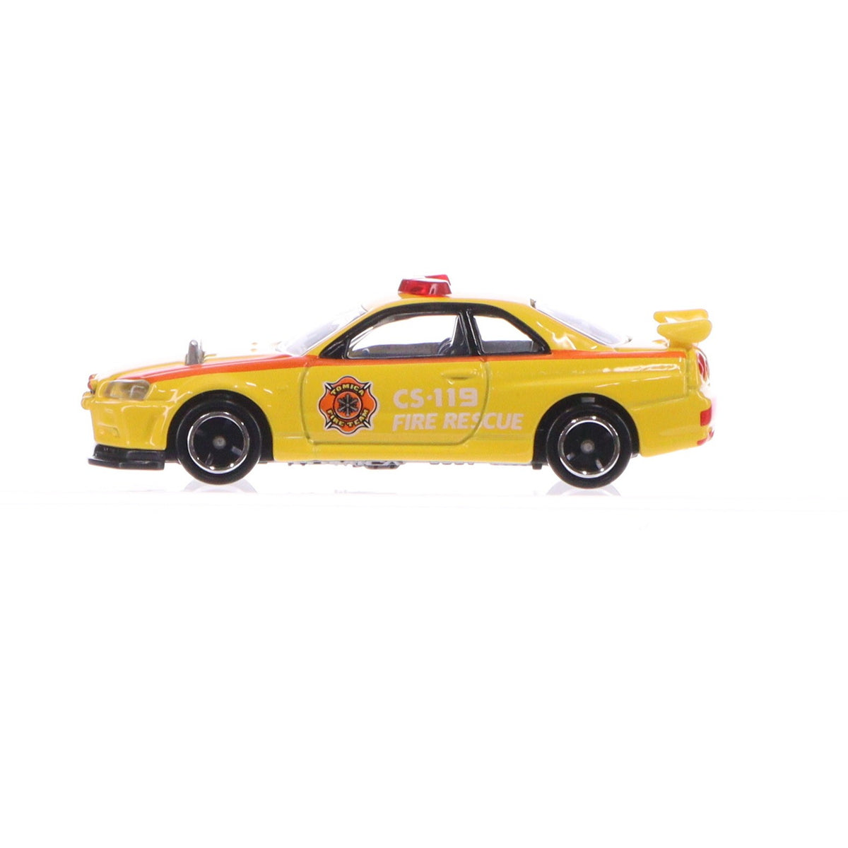 【中古即納】[MDL] (特典単品) トミカ 1/62 日産 スカイライン GT-R BNR34 レスキューパトロールカー(イエロー×オレンジ) 変形出動!ビッグファイヤー&コマンドステーション購入特典 完成品 ミニカー タカラトミー(20220730)