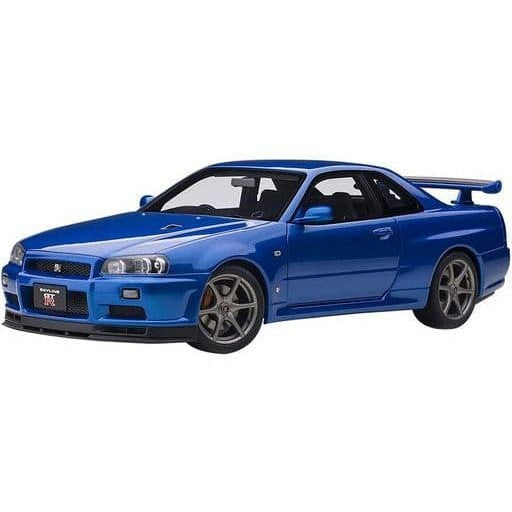 【中古即納】[MDL] オートアート・コンポジットモデルシリーズ 1/18 日産 スカイライン GT-R R34 Vスペック II(ベイサイドブルー) 完成品 ミニカー(77408) AutoArt(オートアート)(20210730)