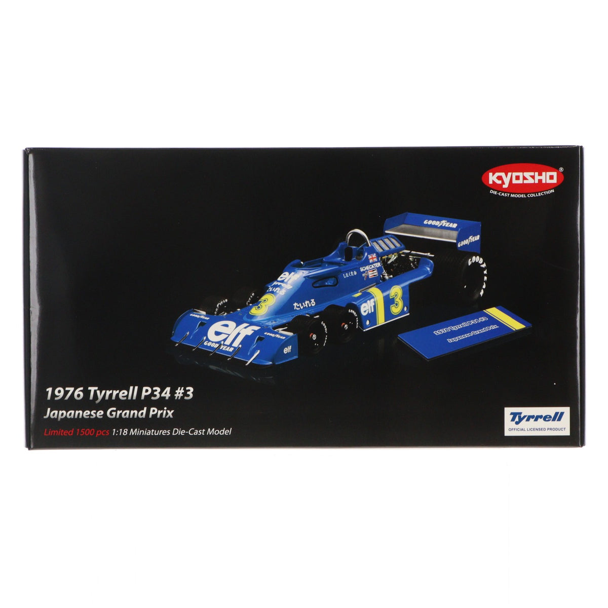 【中古即納】[MDL] 1/18 ティレルP34 1976 JAPAN GP #3(ブルー) 1500台限定 完成品 ミニカー(KTSM111810)(海外流通版) 京商(20110331)