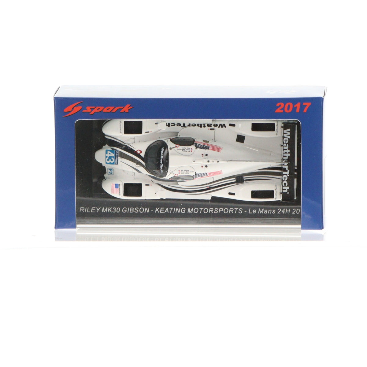 【中古即納】[MDL] 1/43 Riley MK30-Gibson Le Mans 2017 Keating Motorsports B.Keating-J.Bleekemolen-R.Taylor #43 完成品 ミニカー(S5827) SPARK(スパーク)(20250622)