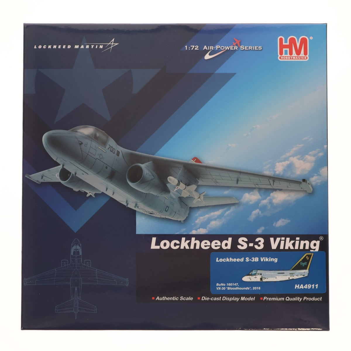 【中古即納】[MDL] 1/72 S-3B バイキング VX-30 ブラッドハウンズ 完成品 飛行機(HA4911) ホビーマスター(20210221)