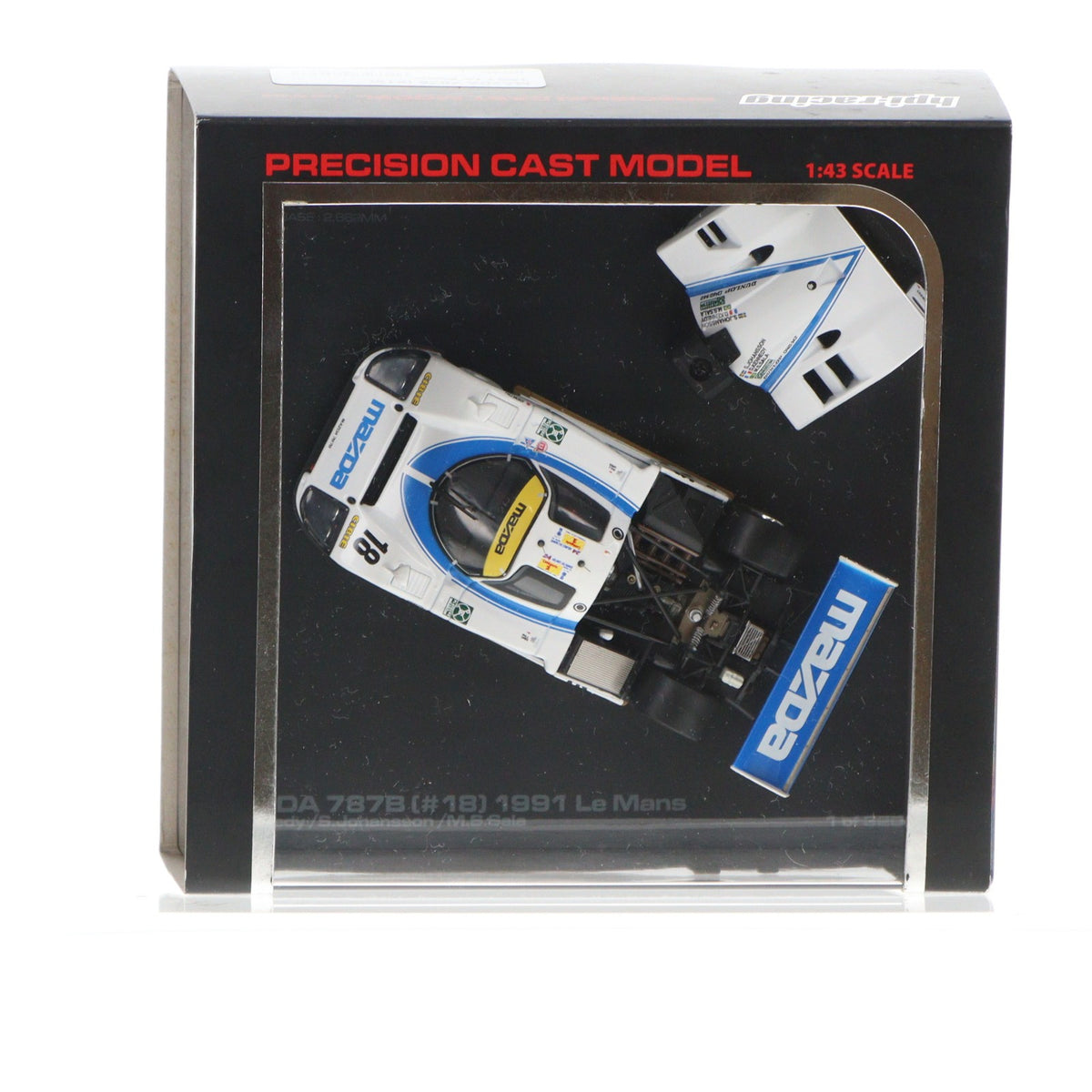 【中古即納】[MDL] 1/43 マツダ 787B(#18) 1991 Le Mans(ホワイト) 完成品 ミニカー(8038) HPI(19991231)