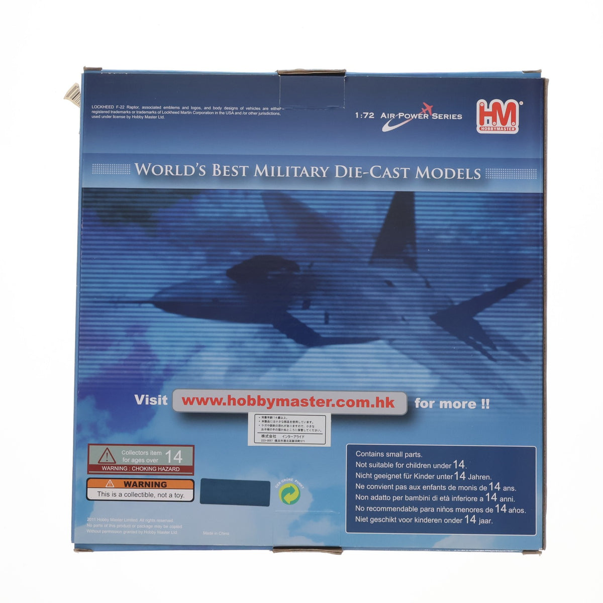 【中古即納】[MDL] 1/72 F-22 ラプター `第94戦闘飛行隊` 完成品 飛行機(HA2818) ホビーマスター(20180119)