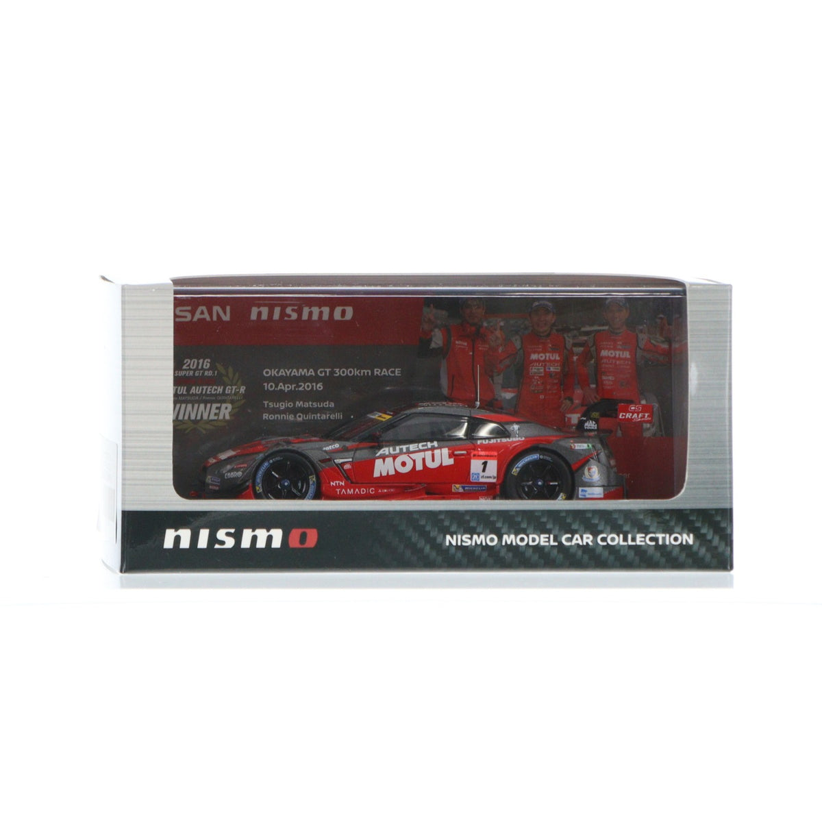 【中古即納】[MDL] NISMO MODEL CAR COLLECTION 1/43 MOTUL AUTECH GT-R(#1 SUPER GT GT500 2016 Rd.1 Okayama Winner)(レッド×シルバー) 完成品 ミニカー(KWAM122192) EBBRO(エブロ)(20220328)