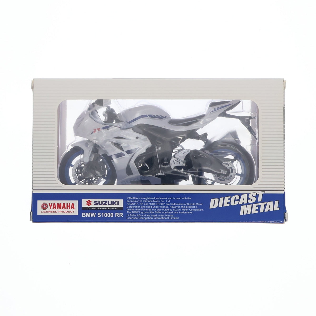 【中古即納】[MDL] 1/12 SUZUKI GSX-R1000(ホワイト×ブルー) METAL SPEED ZONE ミニカー プライズ(AEDB122) ピーナッツクラブ(20220328)
