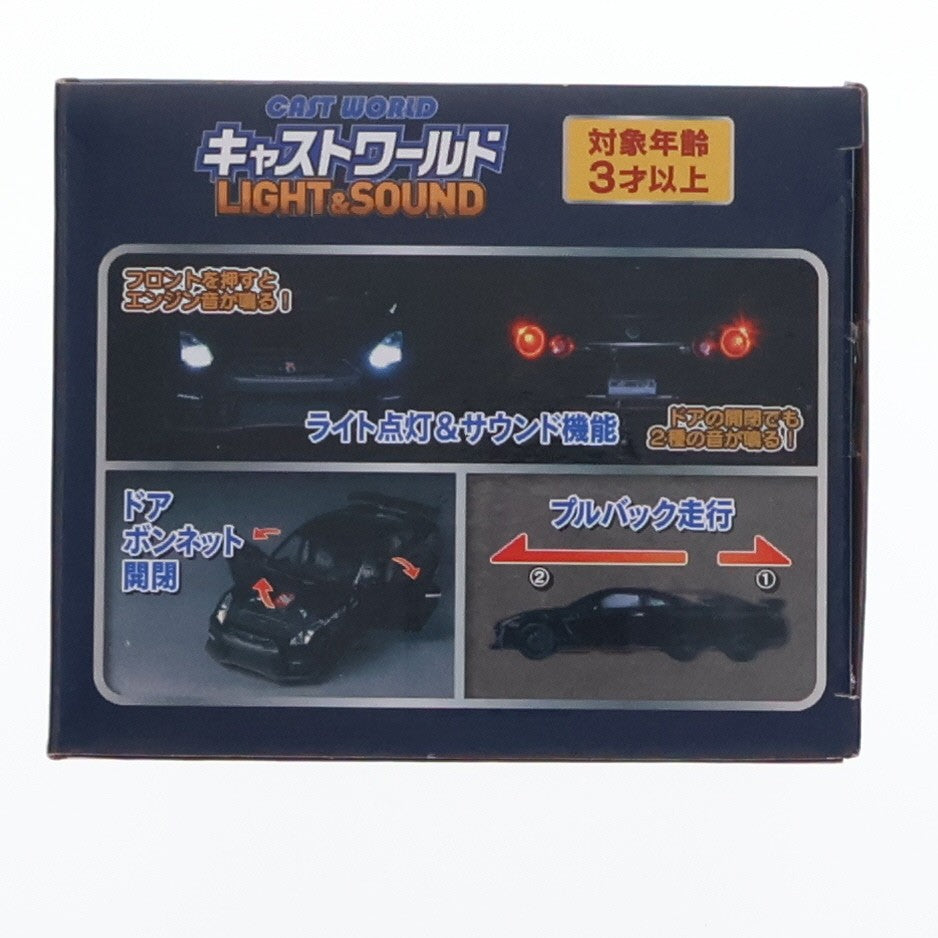 【中古即納】[MDL] キャストワールド ライト&サウンドシリーズ NISSAN GT-R 完成品 ミニカー(JDC6044-BK) ジョーゼン(20220328)