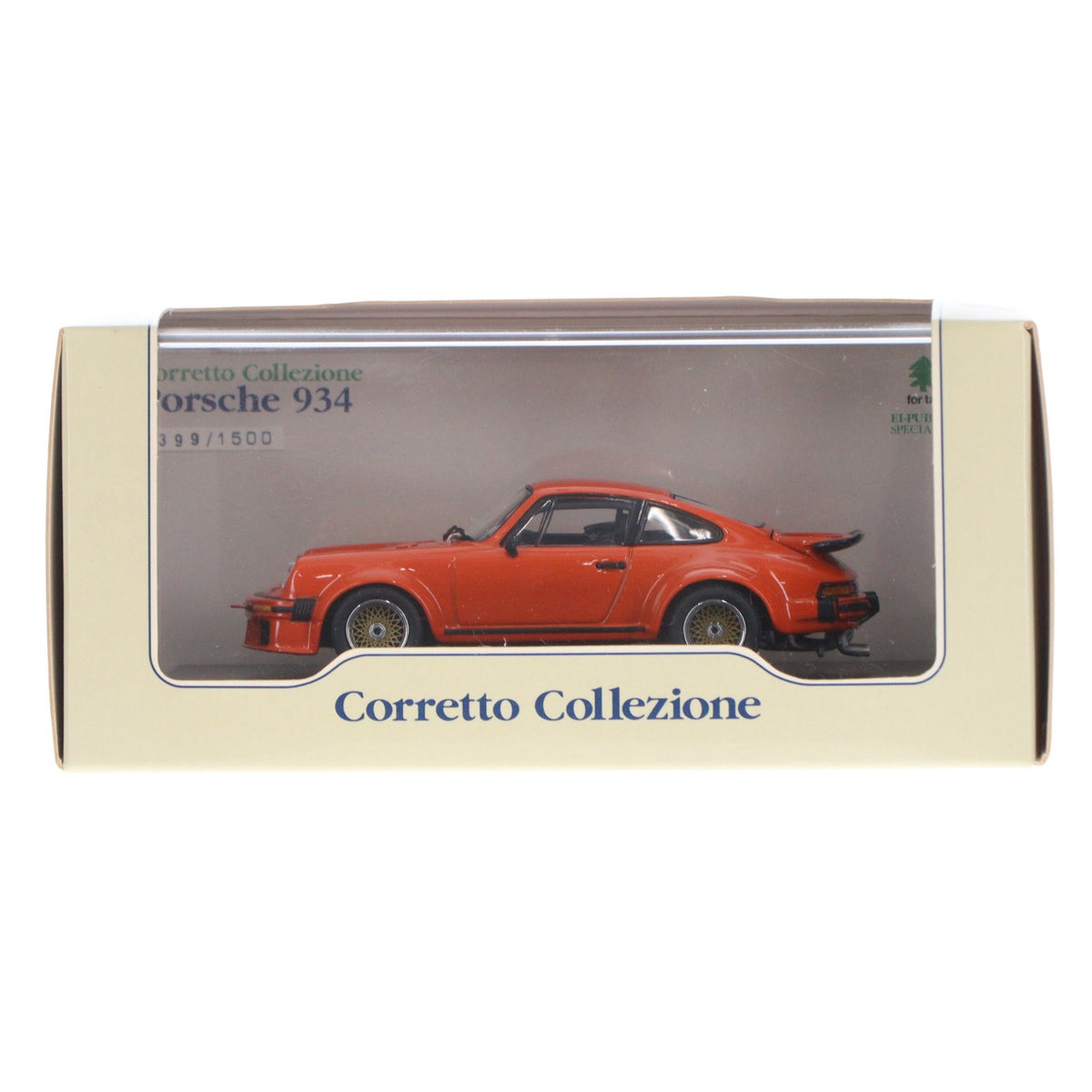 【中古即納】[MDL] Corretto Collezione 1/43 Porsche(ポルシェ) 934(オレンジ) 完成品 ミニカー(S002002) エイ出版社(20090331)