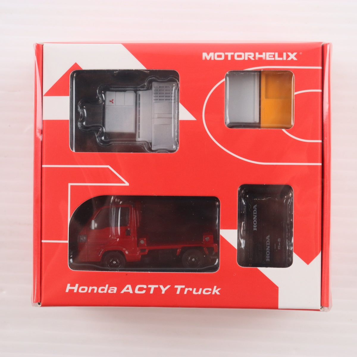 【中古即納】[MDL] 1/64 Honda ACTY Truck Town Spirit Color Style(フレイムレッド×ブラック) 完成品 ミニカー(M65602) MOTORHELIX(モーターヘリックス)(20251130)