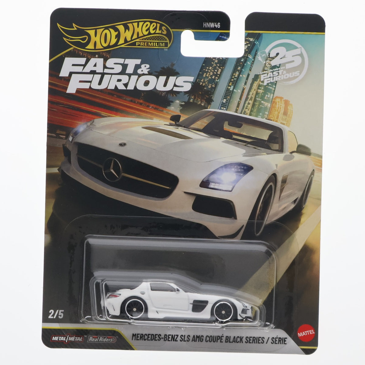 【中古即納】[MDL] Hot Wheels(ホットウィール) ワイルド・スピード プレミアム 1/64 メルセデス・ベンツ SLS AMG クーペ ブラックシリーズ 完成品 ミニカー(JHW65) マテル(20261024)