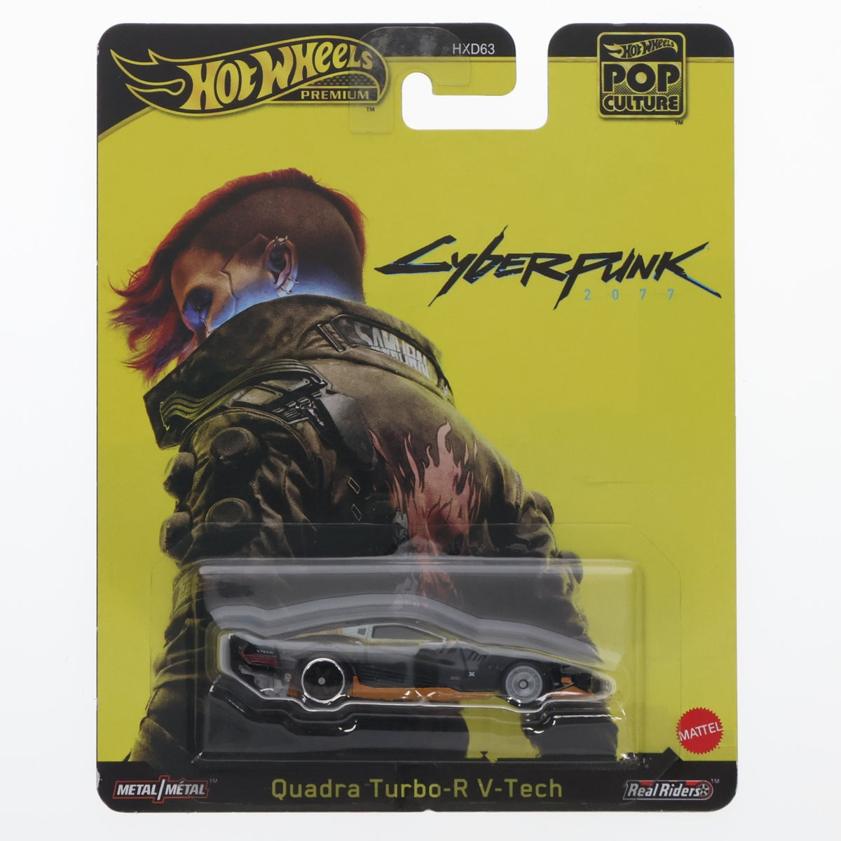 【中古即納】[MDL] Hot Wheels PREMIUM POP CULTURE(ホットウィール プレミアム ポップカルチャー) 1/64 クアドラ ターボ-R V-テック サイバーパンク2077 完成品 ミニカー(JBL57-9866) マテル(20251129)