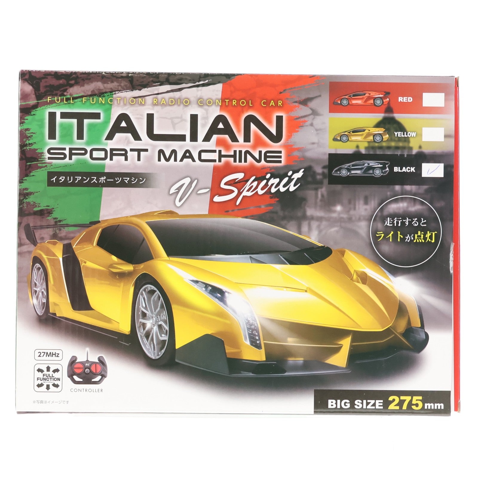 【中古即納】[RC] イタリアンスポーツマシン Vスピリット(ブラック) 27MHz仕様 ラジコン プライズ ワイ・エス・エヌ(20231231)