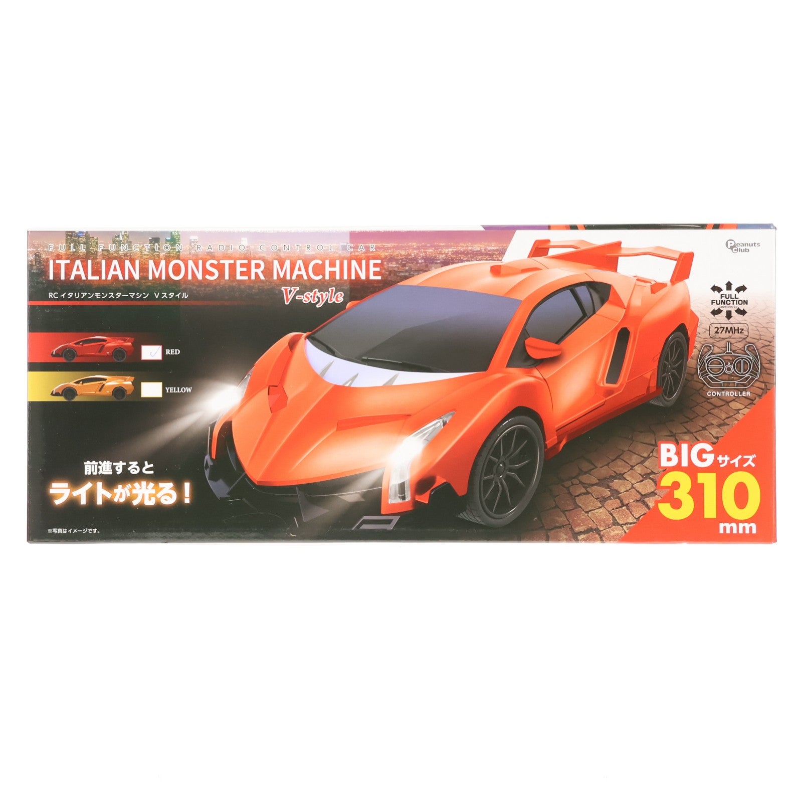 【中古即納】[RC] ITALIAN MONSTER MACHINE V-style(レッド) 27MHz仕様 ラジコン(AHR1943) ピーナッツクラブ(20211231)