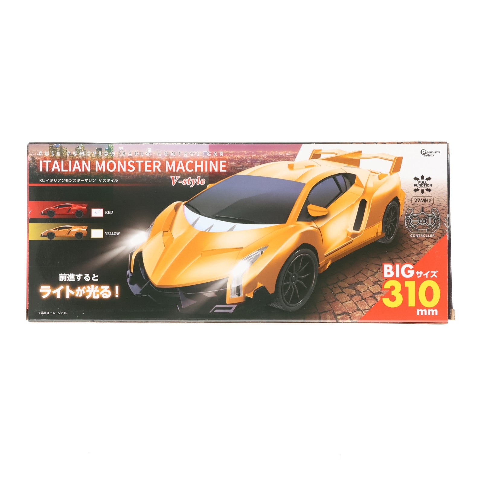 【中古即納】[RC] ITALIAN MONSTER MACHINE V-style(レッド) 27MHz仕様 ラジコン(AHR1943) ピーナッツクラブ(20211231)
