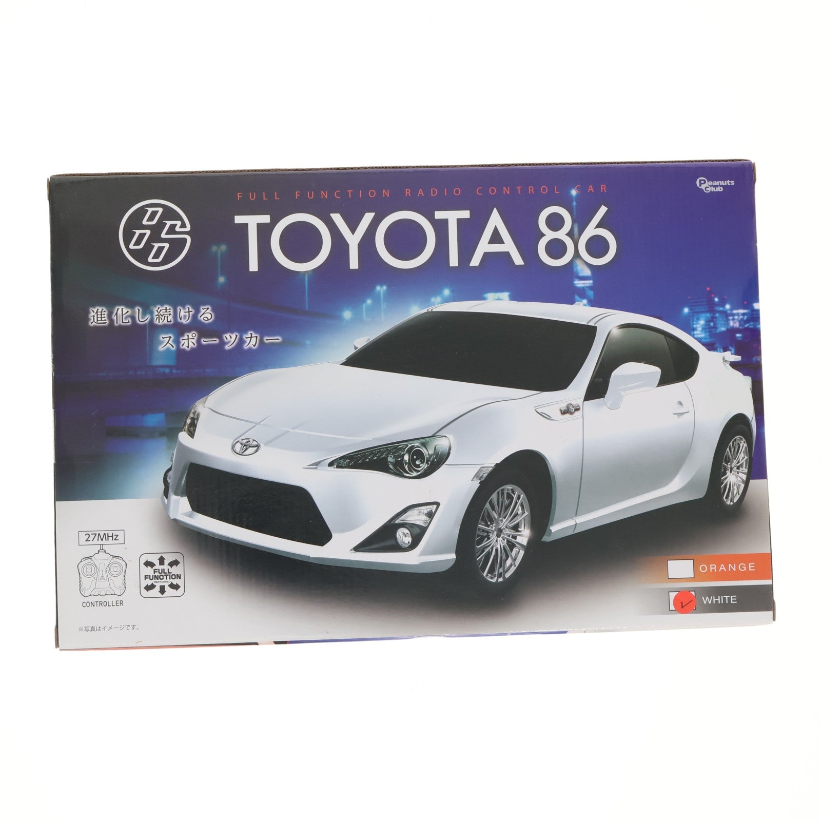 【中古即納】[RC] トヨタ 86(ホワイ 27MHz仕様 ラジコン(AHR3199) ピーナッツクラブ(19991231)