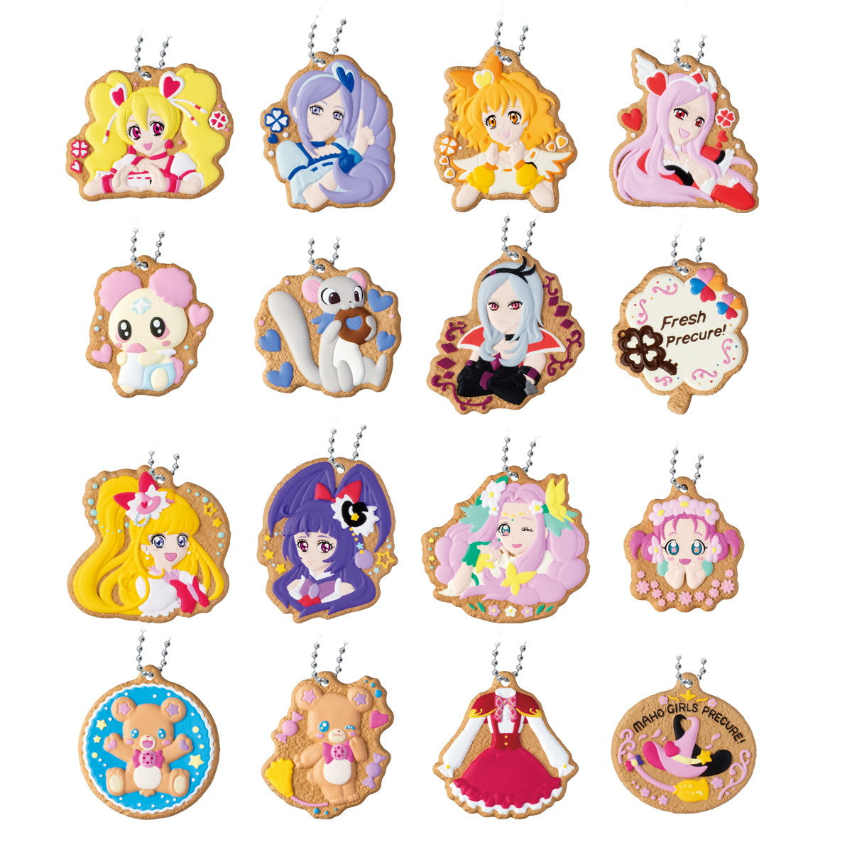 【中古即納】[GDS] (BOX)(食玩) プリキュアクッキーチャームコット2 キーホルダー(14個) バンダイ(20250310)