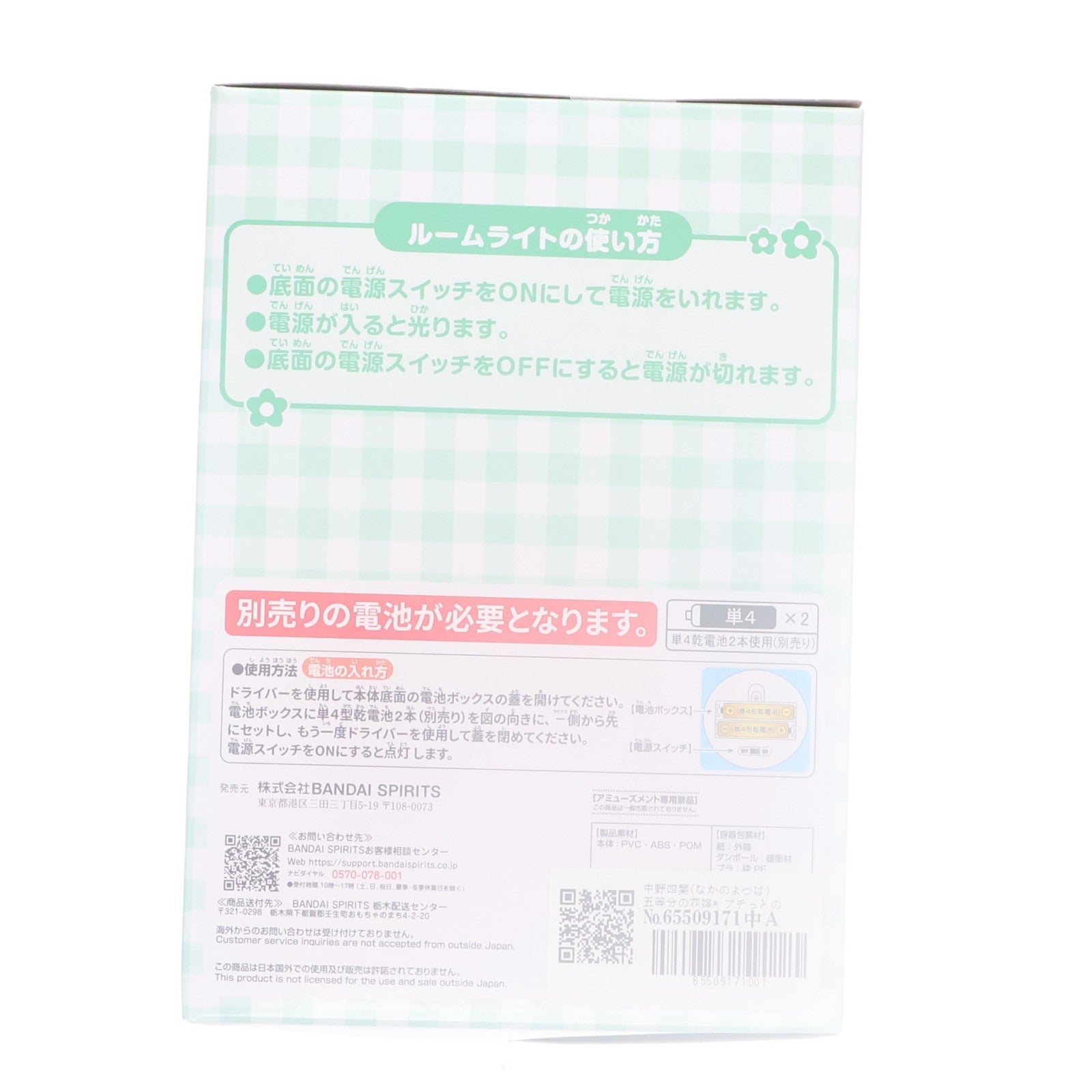 【中古即納】[GDS] 中野四葉(なかのよつば) 五等分の花嫁* プチっとのりマスルームライトvol.4 プライズ(2786919) バンプレスト(20250710)