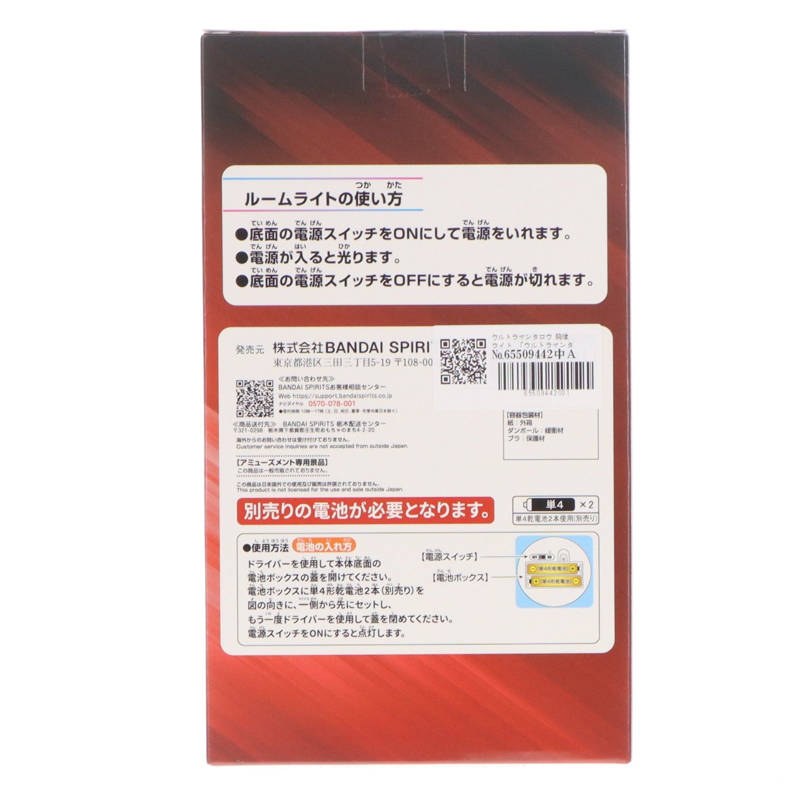 【中古即納】[GDS] ウルトラマンタロウ 胸像ライト プライズ(2828989) バンプレスト(20260508)