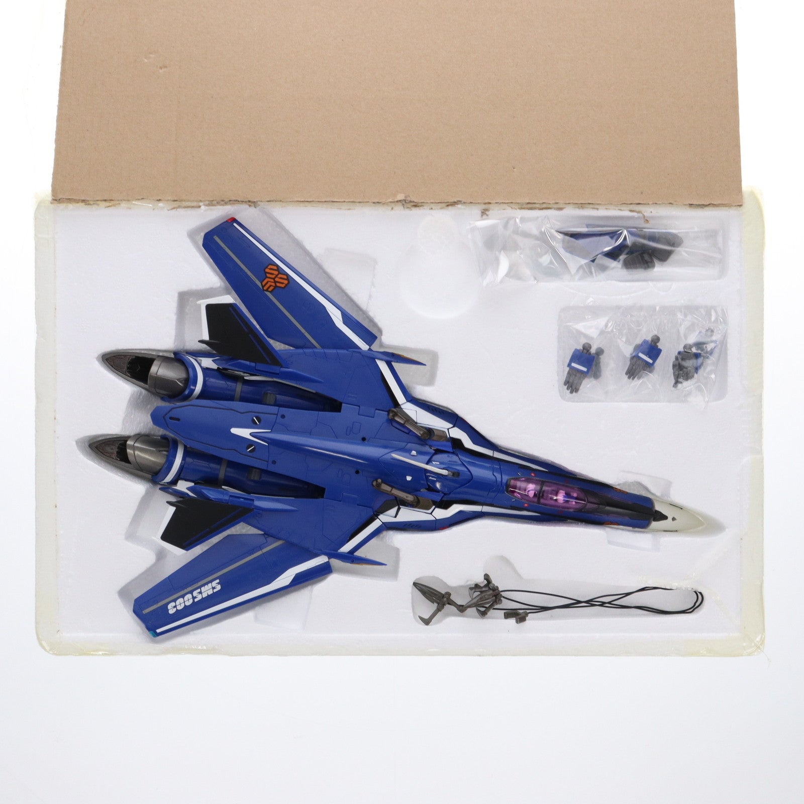 【中古即納】[TOY]DX超合金 VF-25G メサイアバルキリー(ミハエル・ブラン機) リニューアルVer. 劇場版マクロスF(フロンティア) 恋離飛翼～サヨナラノツバサ～ 完成トイ バンダイ(20120929)