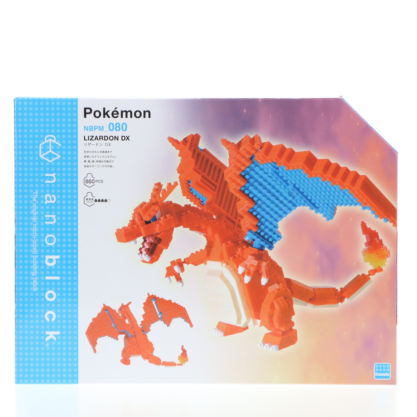 【中古即納】[TOY] nanoblock(ナノブロック) NBPM_080 リザードンDX ポケットモンスター 組立トイ カワダ(20211127)