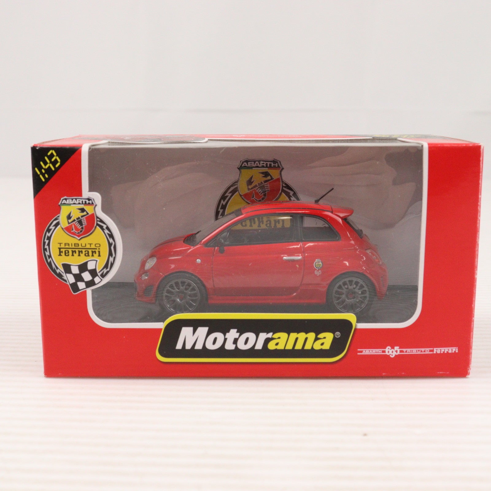 【中古即納】[MDL] (単品) 1/43 ABARTH 695 TRIBUTO FERRARI(レッド) 完成品 ミニカー Motorama(20150101)