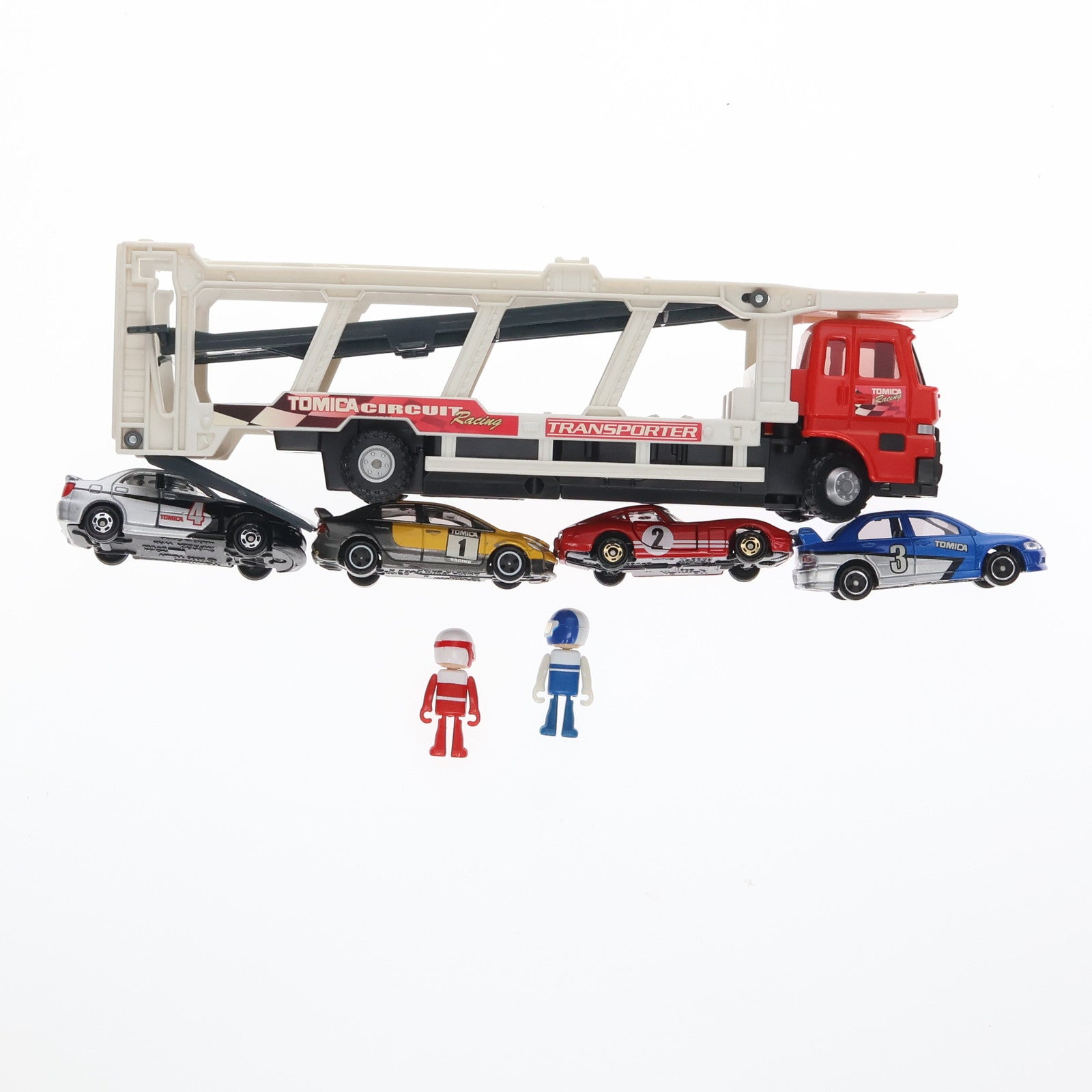 【中古即納】[MDL] トミカ 1/59 1/60 1/64 びゅんびゅんサーキット キャリアカーセット 完成品 ミニカー(314776) タカラトミー(20091031)