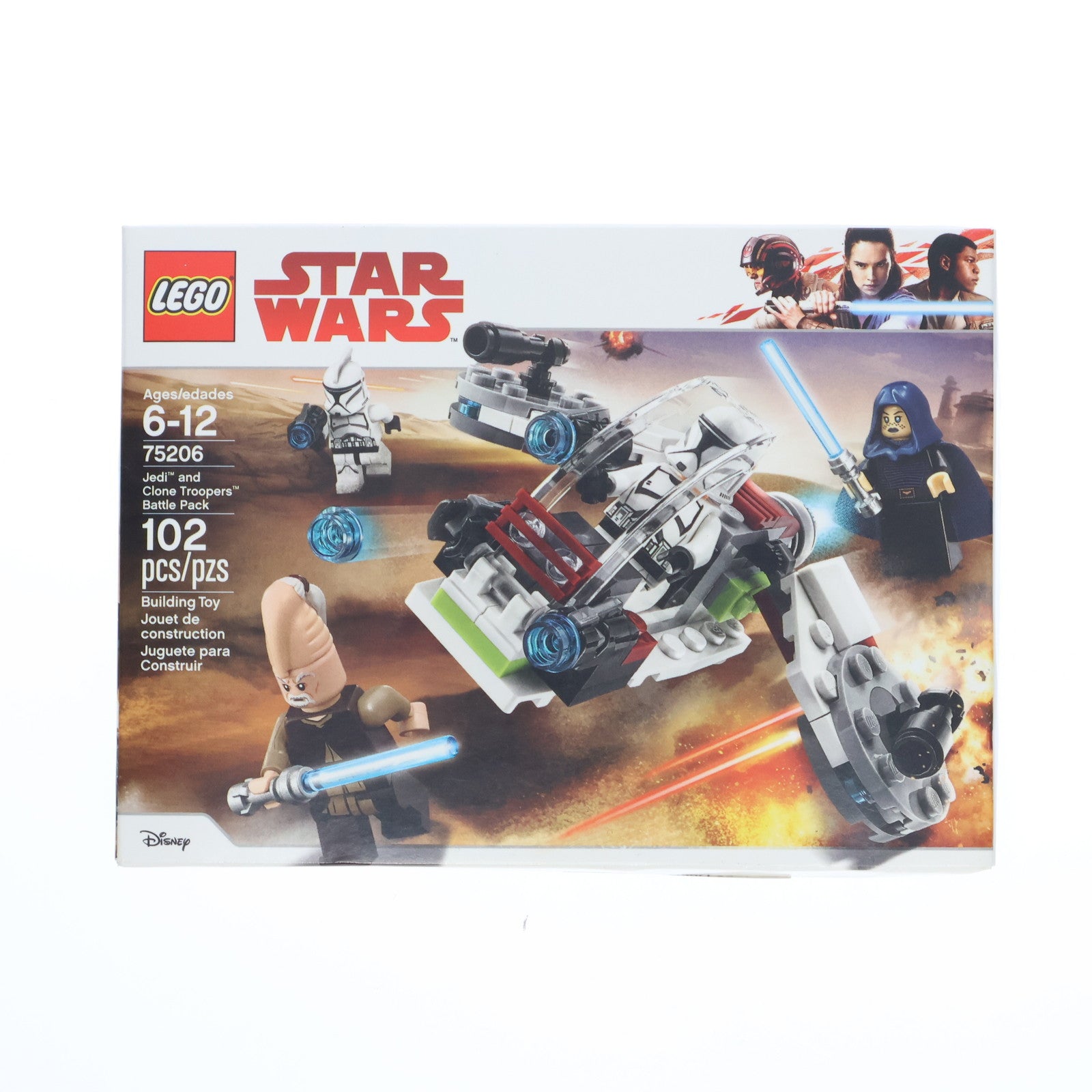 【中古即納】[TOY] LEGO(レゴ) スター・ウォーズ ジェダイとクローン・トルーパー バトルパック STAR WARS(スター・ウォーズ) 組立トイ(75206) LEGO(レゴ)(20230630)