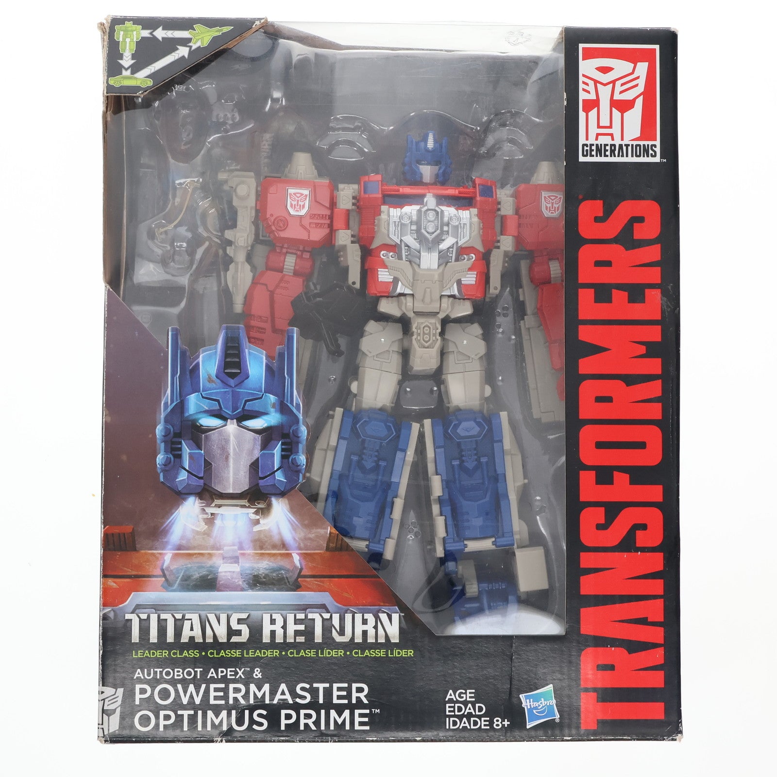 【中古即納】[TOY] トランスフォーマー タイタンズリターン AUTOBOT APEX&POWERMASTEROPTIMUSPRIME(オートボット エイペックス&パワーマスターオプティマスプライム) TFジェネレーションズ リーダークラス 完成トイ ハズブロ(20161231)