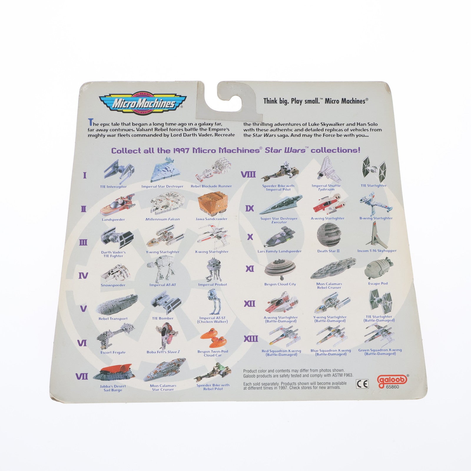 【中古即納】[TOY] Micro Machines Collection III(マイクロマシンコレクション3) US版 STAR WARS(スター・ウォーズ) 完成トイ(66113) galoob(ガルーブ)(19971231)