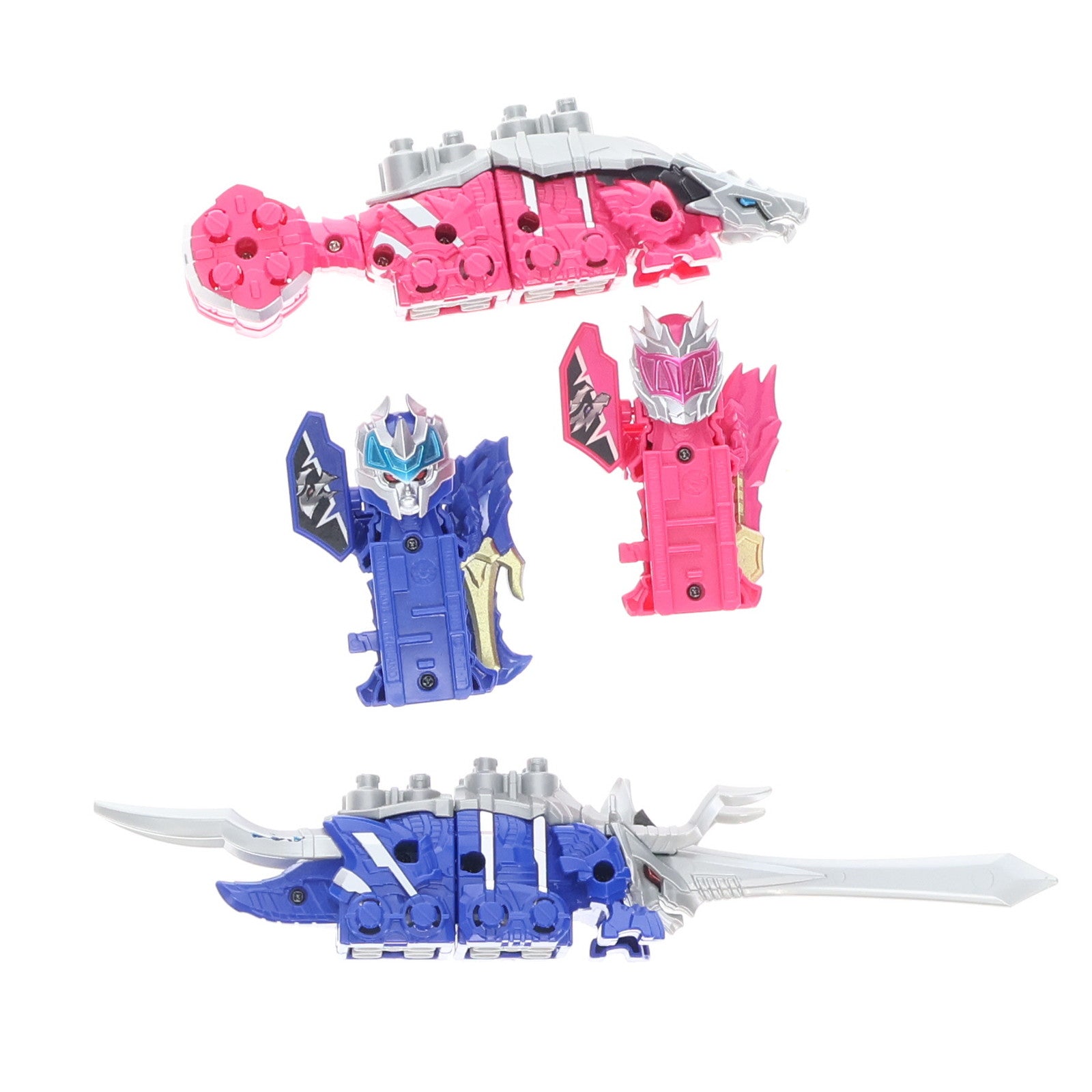 【中古即納】[TOY] 騎士竜シリーズ02&03 DXトリケーン&アンキローゼ 騎士竜戦隊リュウソウジャー 完成トイ バンダイ(20190316)