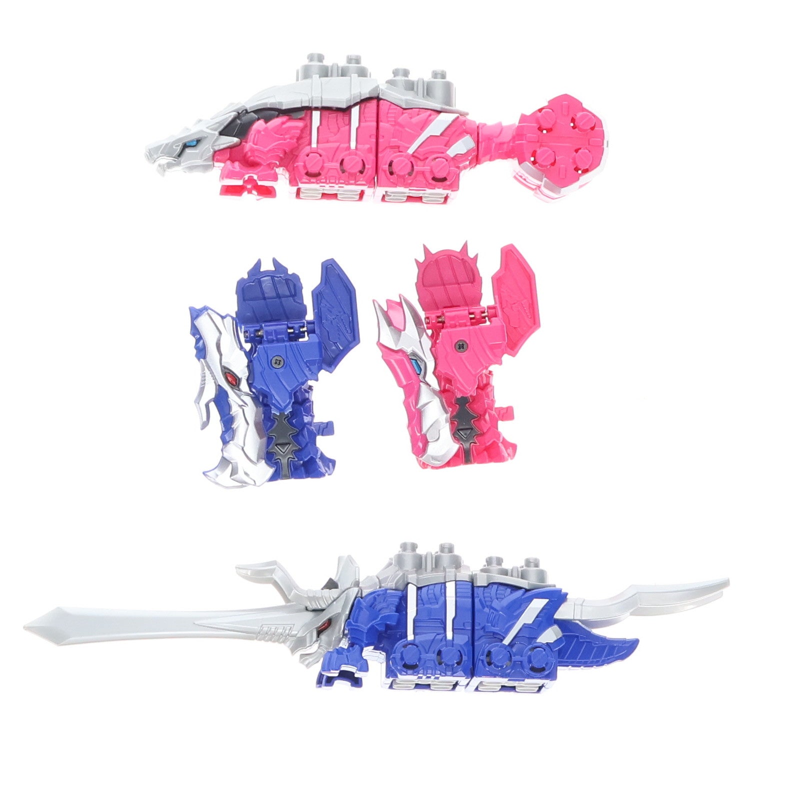 【中古即納】[TOY] 騎士竜シリーズ02&03 DXトリケーン&アンキローゼ 騎士竜戦隊リュウソウジャー 完成トイ バンダイ(20190316)