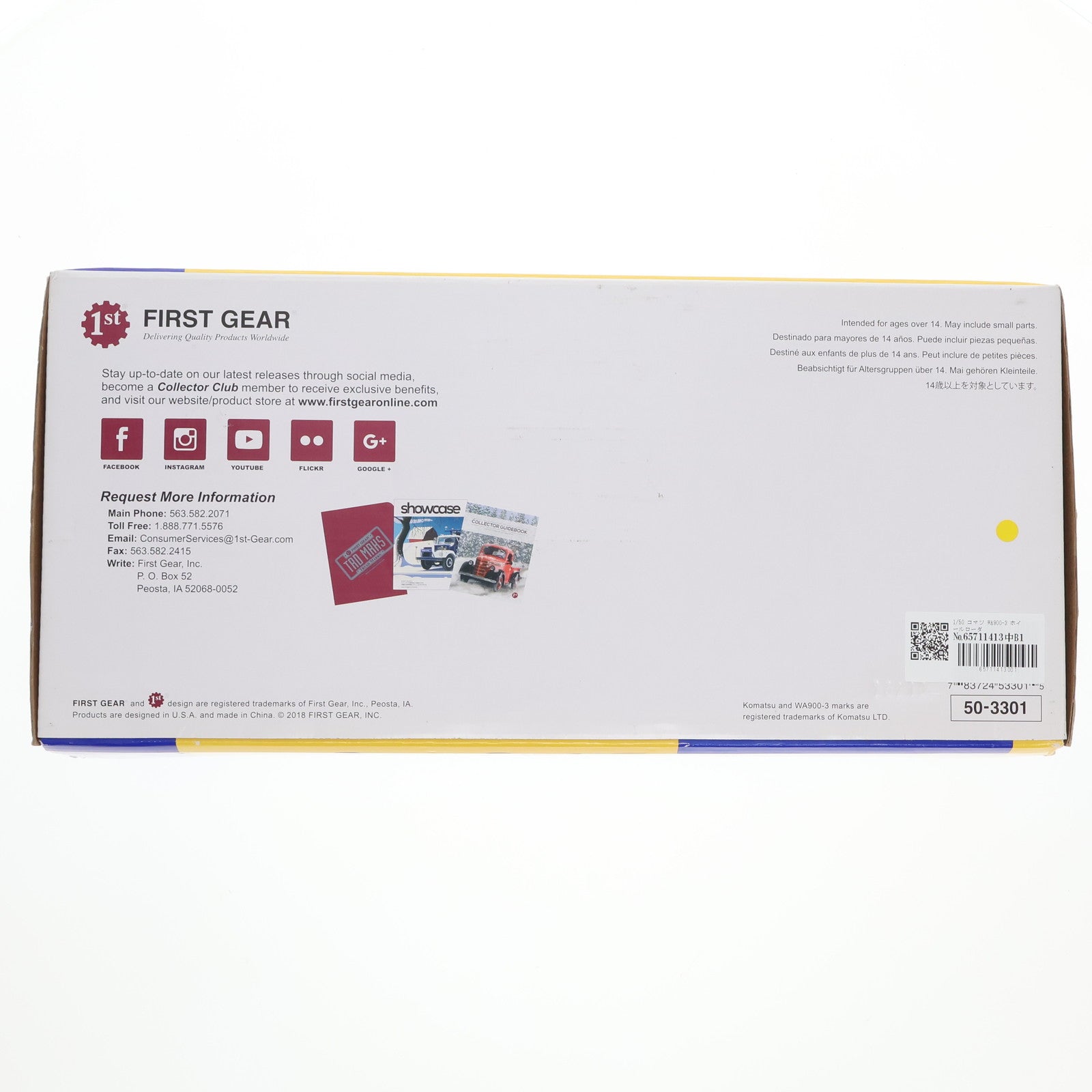 【中古即納】[MDL] 1/50 コマツ WA900-3 ホイールローダ 完成品 ミニカー(FG50-3301) FIRST GEAR(ファーストギア)(20190228)