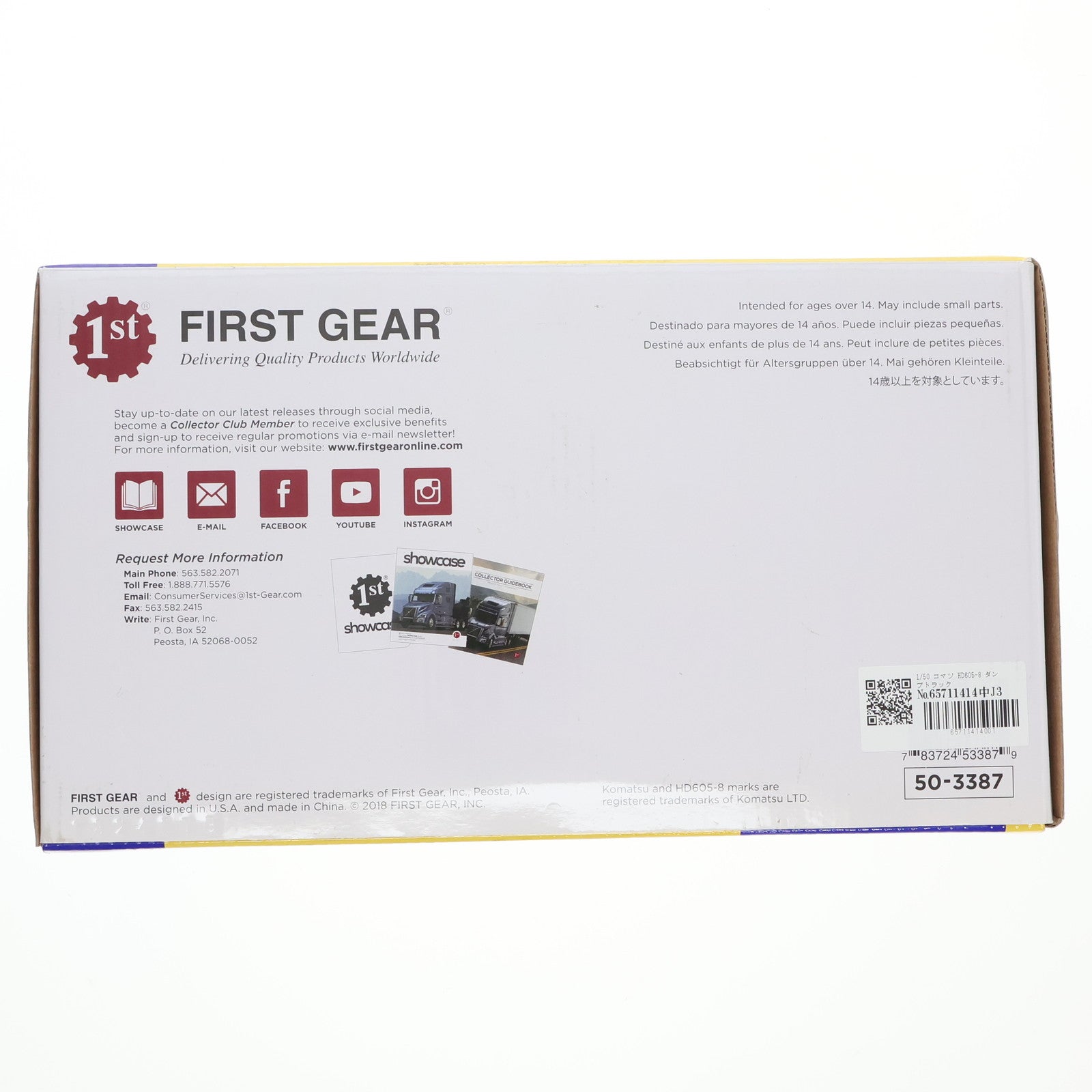 【中古即納】[MDL] 1/50 コマツ HD605-8 ダンプトラック 完成品 ミニカー(FG50-3387) FIRST GEAR(ファーストギア)(20190228)