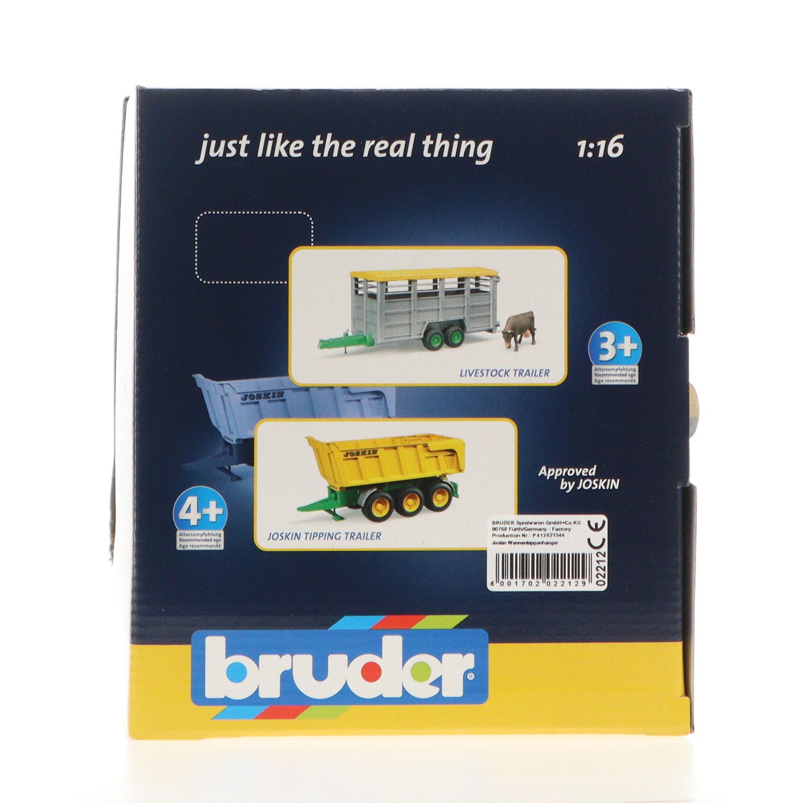 【中古即納】[TOY] 1/16 Joskin Tippingトレーラー 完成トイ bruder(ブルーダー)(19991231)