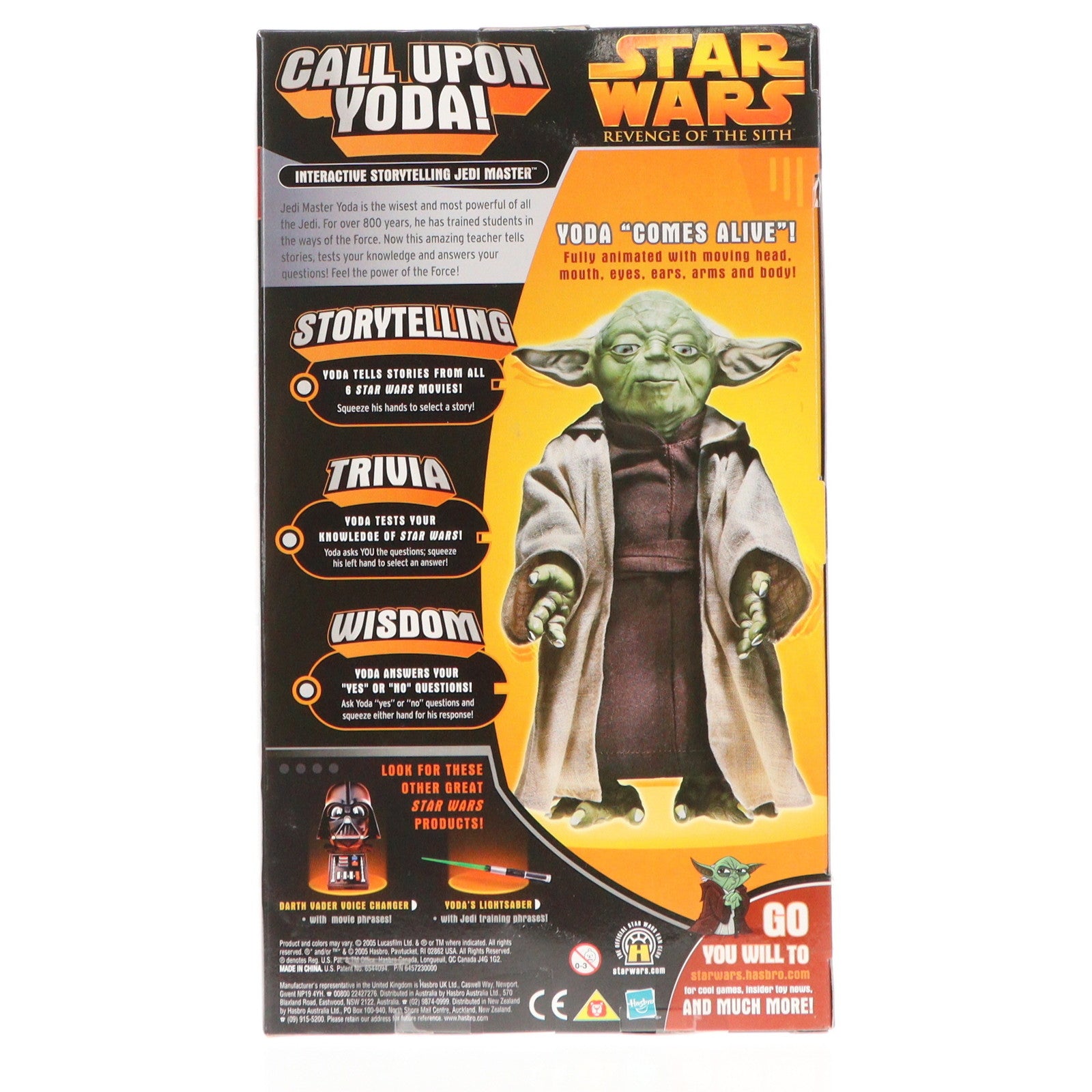 【中古即納】[TOY] インタラクティブ ヨーダ STAR WARS(スター・ウォーズ) エピソード3/シスの復讐 完成トイ トミーダイレクト(20050602)