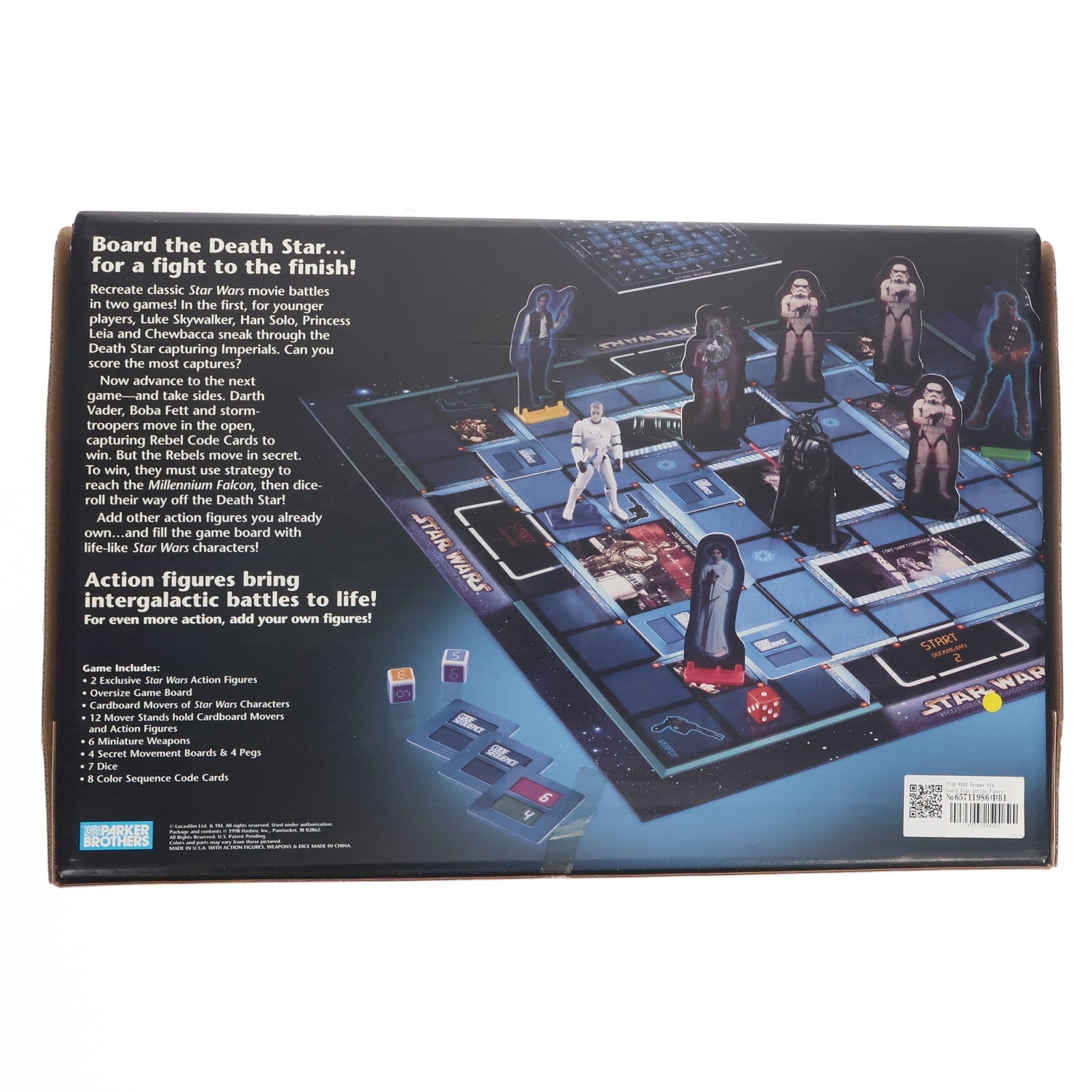 【中古即納】[TOY] STAR WARS Escape the Death Star Action Figure Game(スターウォーズ エスケープ・ザ・デススター アクション・フィギュア・ゲーム) ボードゲーム Parker Brothers(19981231)