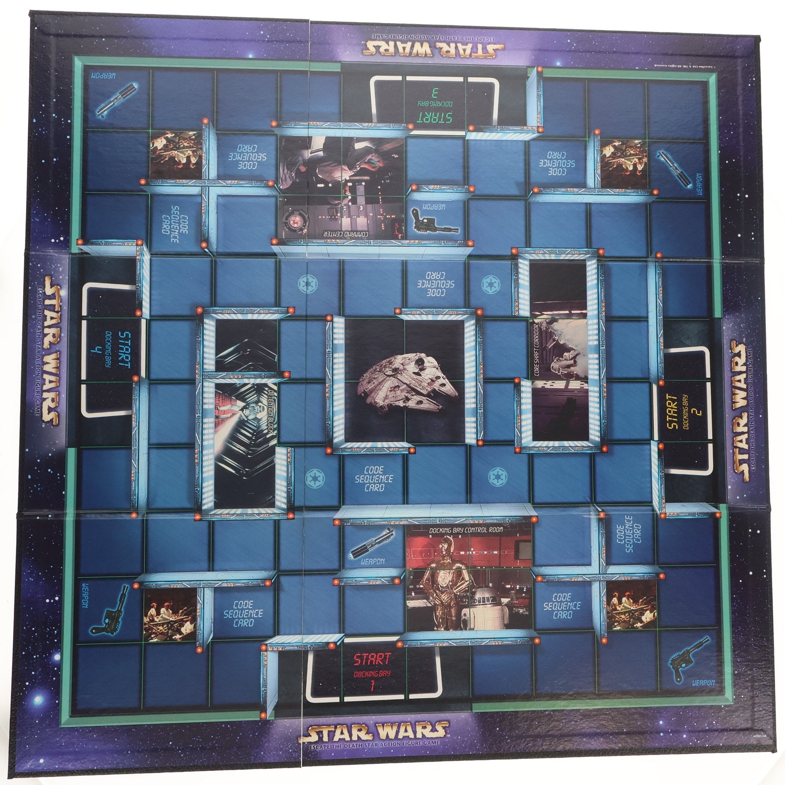 【中古即納】[TOY] STAR WARS Escape the Death Star Action Figure Game(スターウォーズ エスケープ・ザ・デススター アクション・フィギュア・ゲーム) ボードゲーム Parker Brothers(19981231)