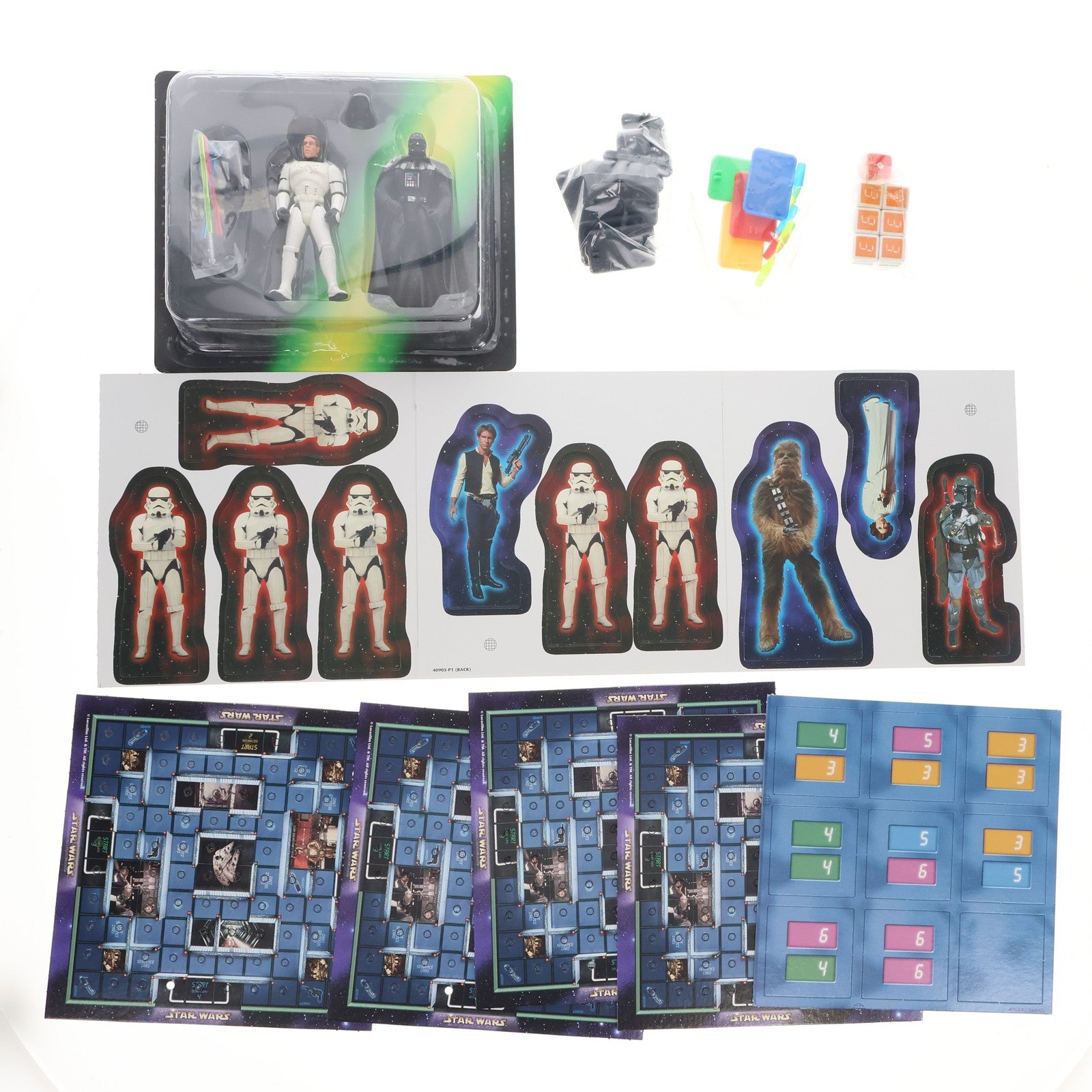 【中古即納】[TOY] STAR WARS Escape the Death Star Action Figure Game(スターウォーズ エスケープ・ザ・デススター アクション・フィギュア・ゲーム) ボードゲーム Parker Brothers(19981231)